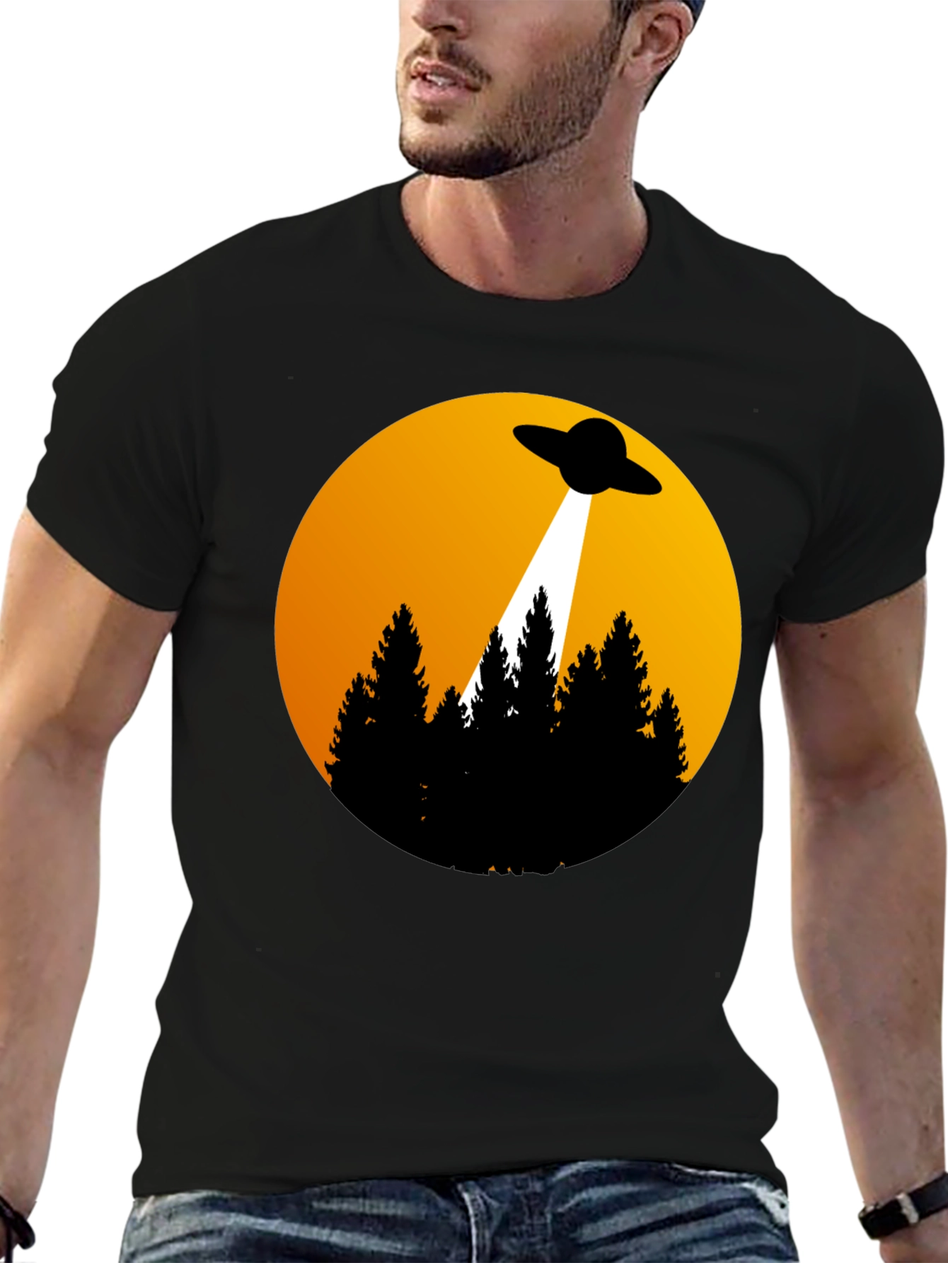 UFO Abduction Graphic T-Shirt