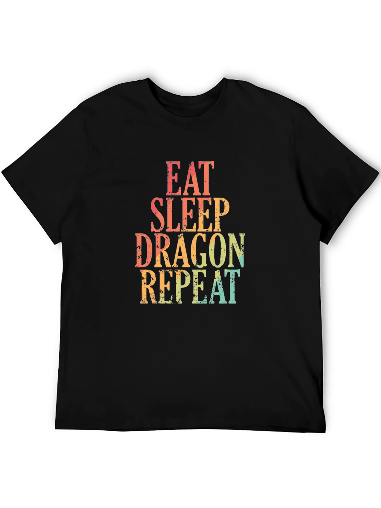 Eat Sleep Dragon Repeat Black Graphic Tee