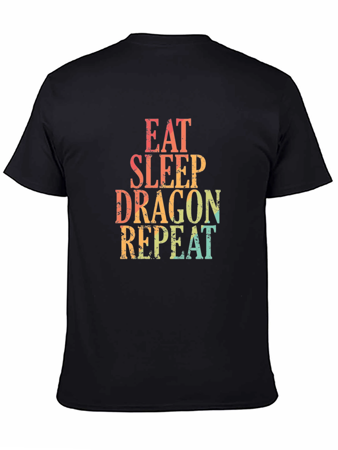 Eat Sleep Dragon Repeat Black Graphic Tee