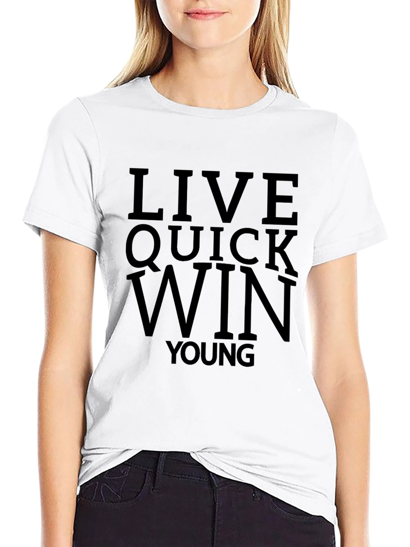 Live Quick Win Young Graphic Tee - Black