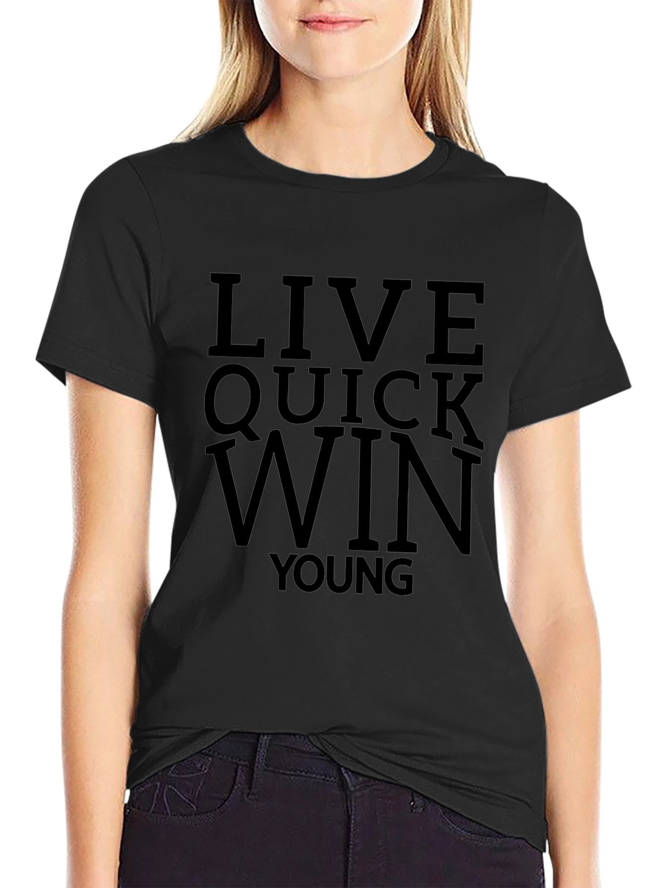 Live Quick Win Young Graphic Tee - Black