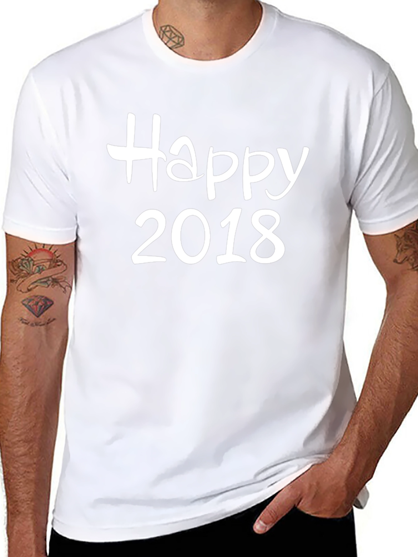 Happy 2018 Graphic Tee - Classic Black T-Shirt