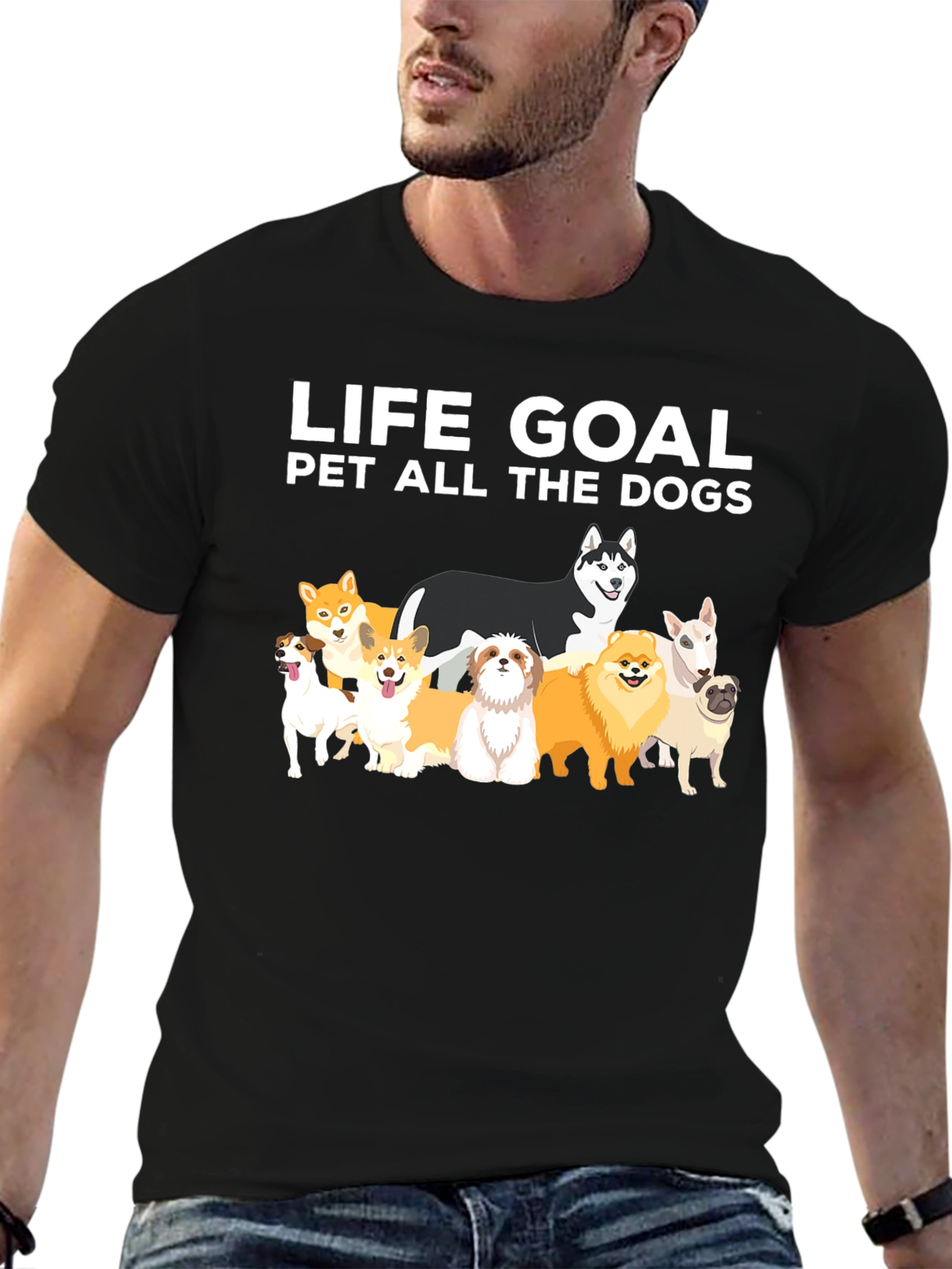 Life Goal Pet All The Dogs Graphic Tee
