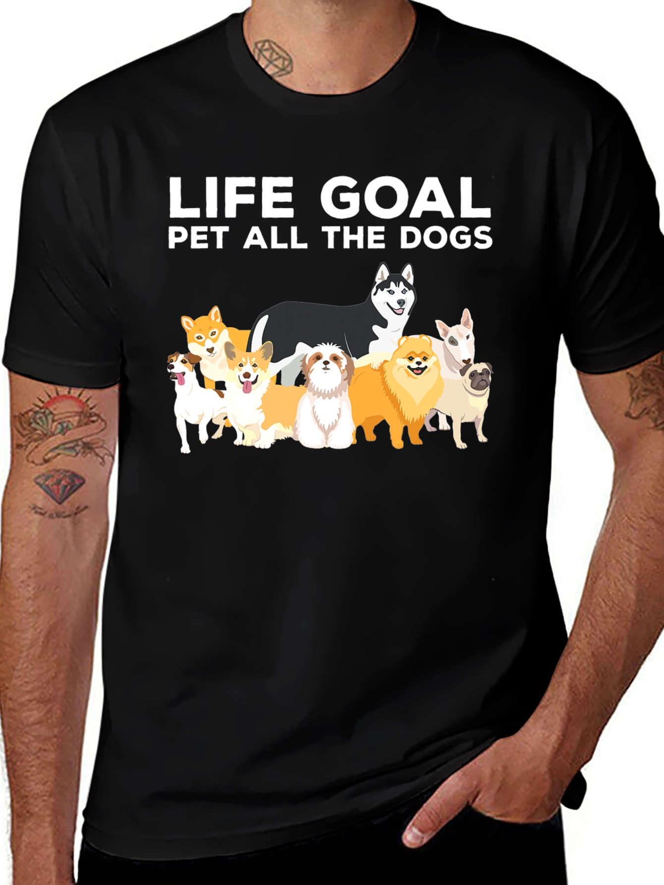 Life Goal Pet All The Dogs Graphic Tee