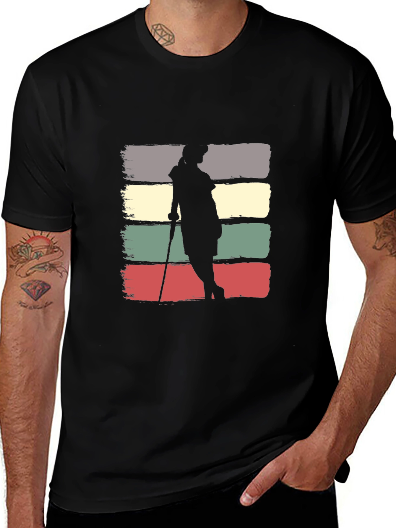 Retro Golfer Silhouette Tee