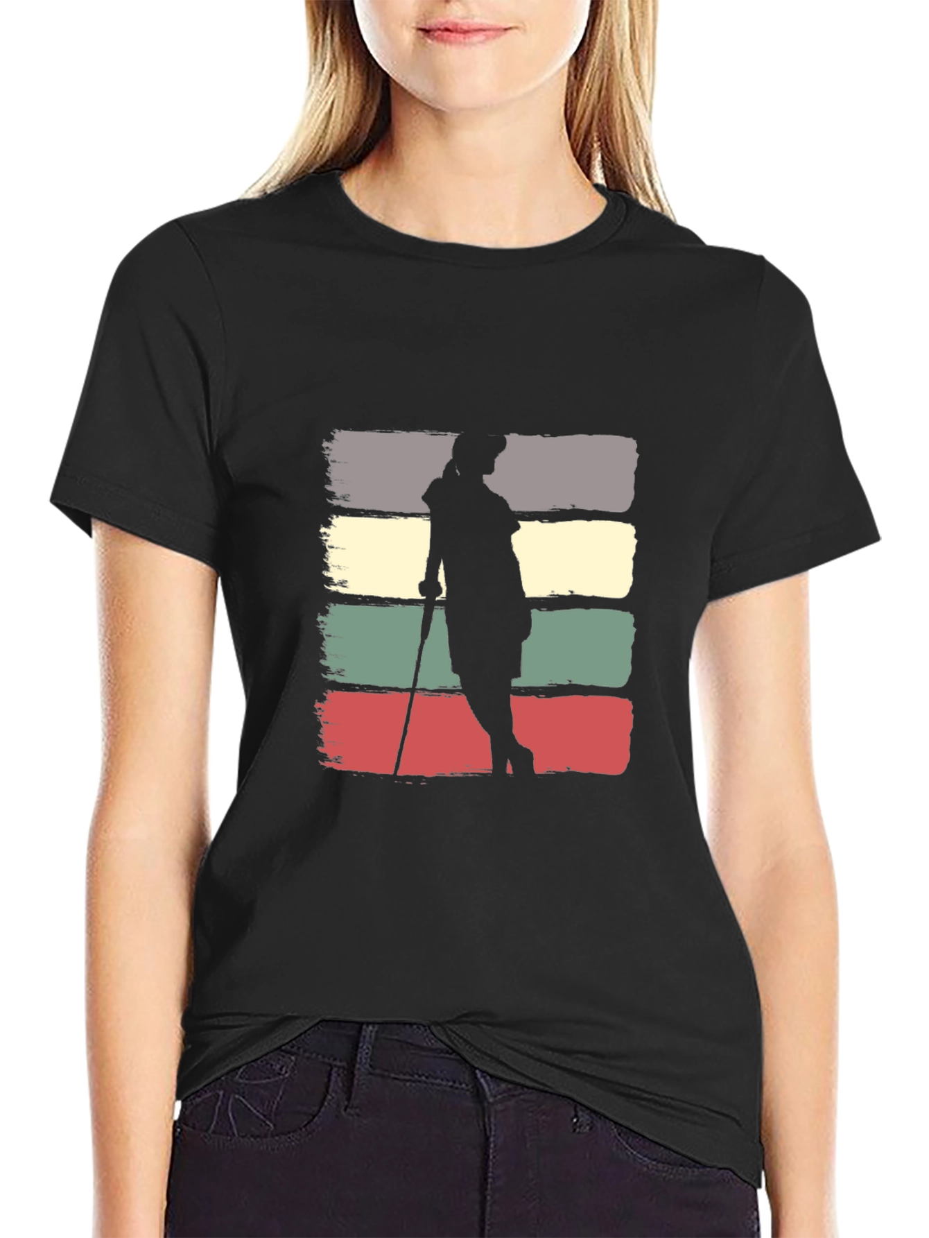 Retro Golfer Silhouette Tee