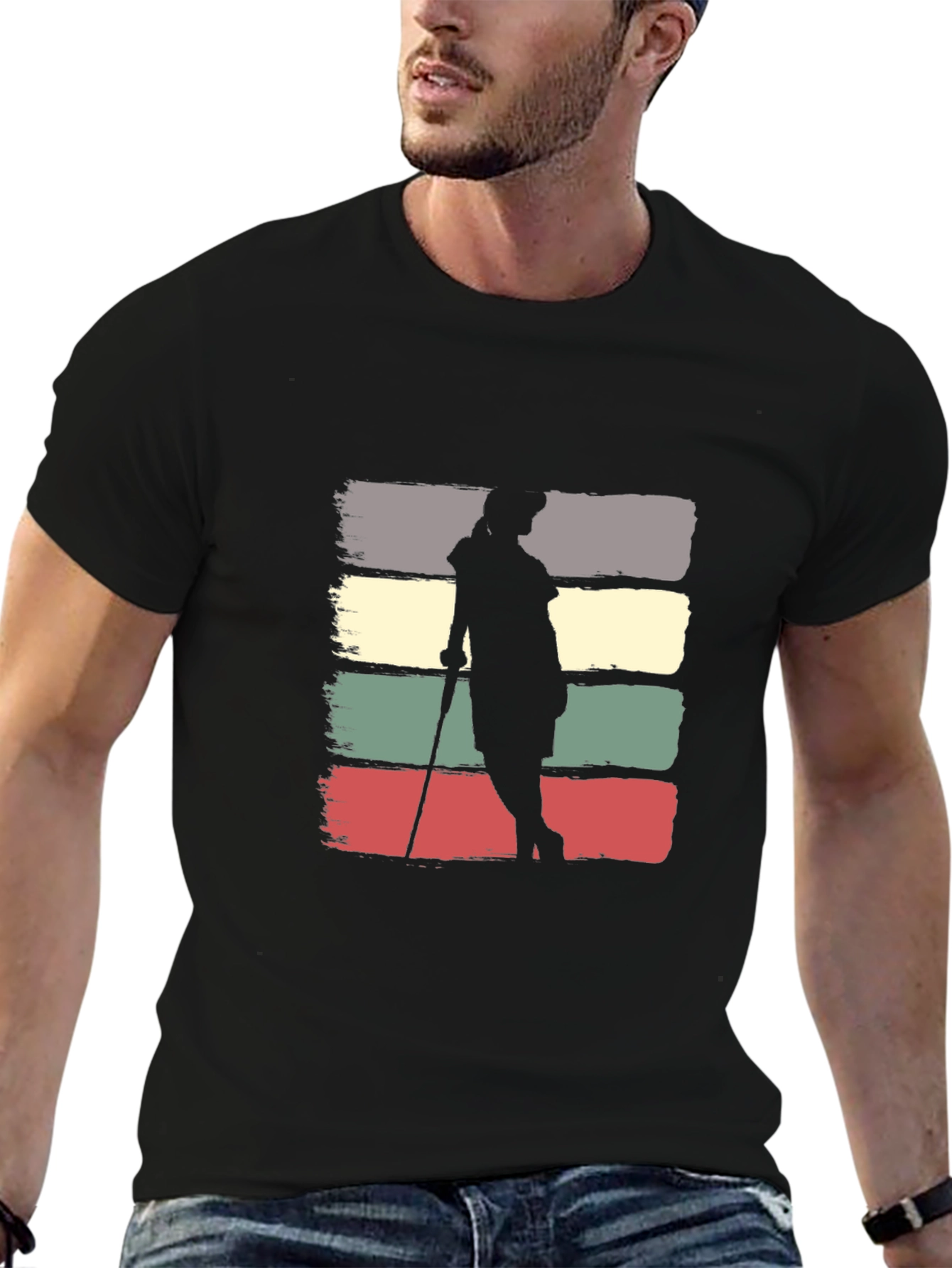 Retro Golfer Silhouette Tee