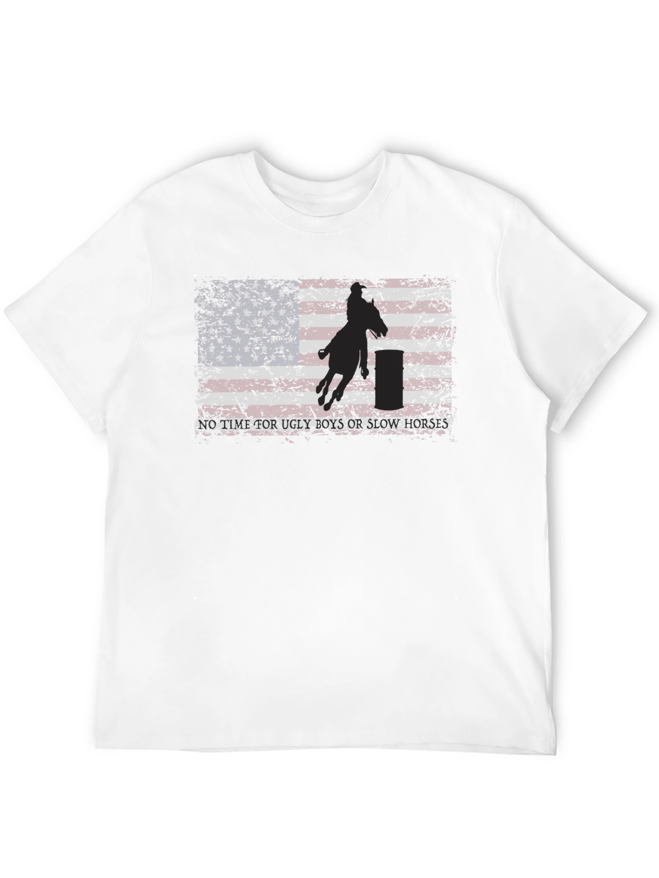 American Flag Barrel Racing Graphic Tee