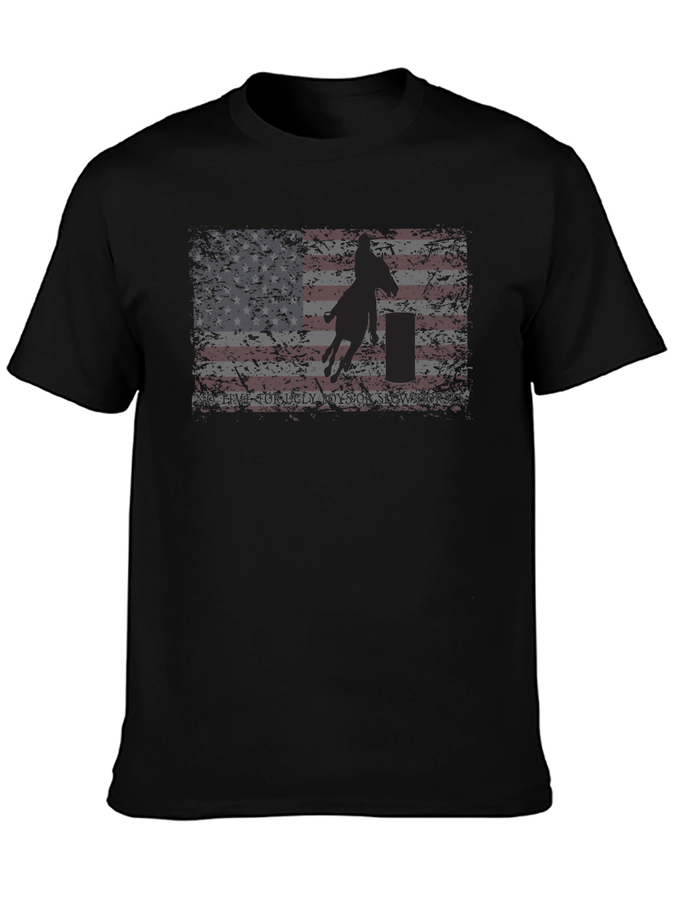 American Flag Barrel Racing Graphic Tee