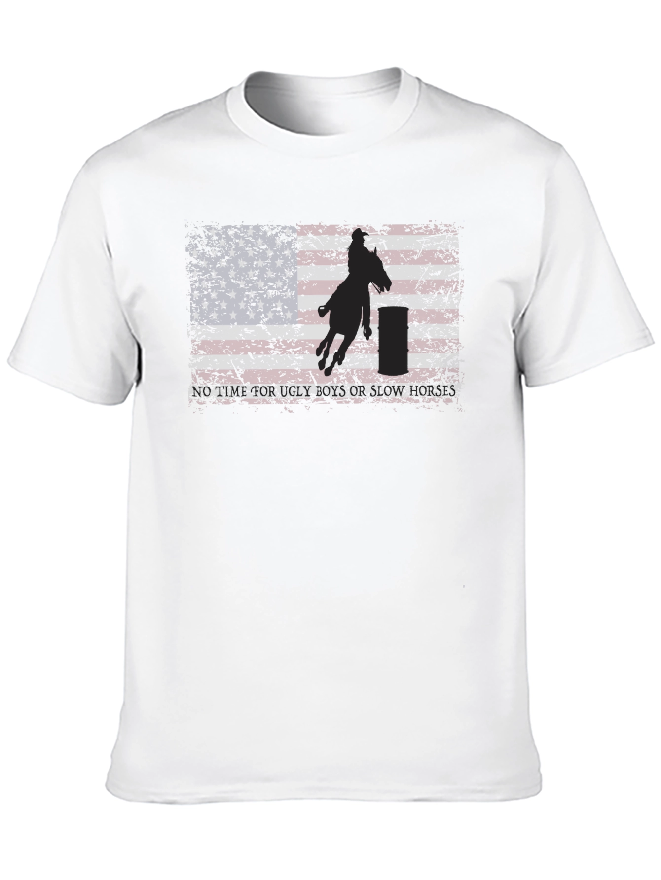 American Flag Barrel Racing Graphic Tee