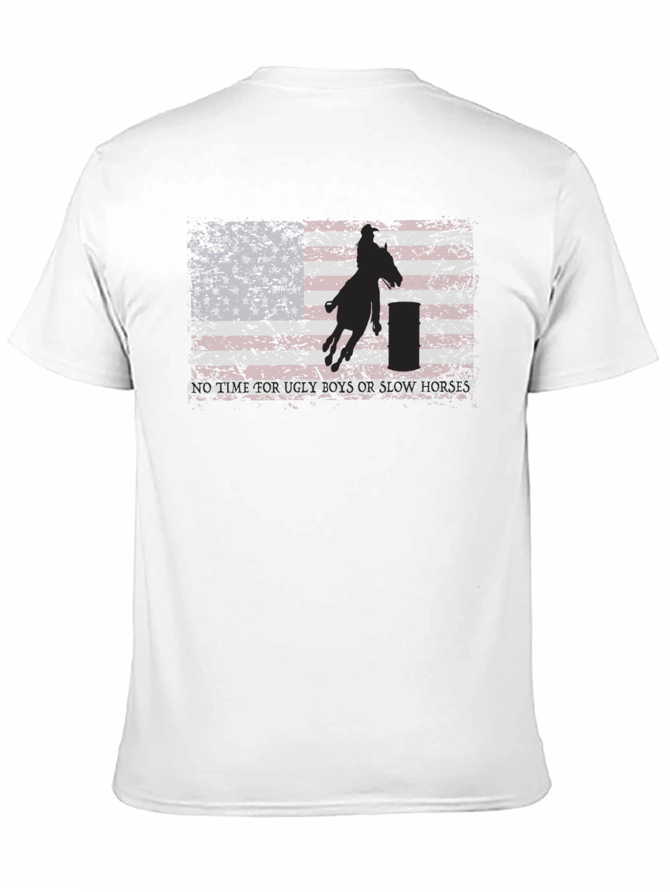 American Flag Barrel Racing Graphic Tee
