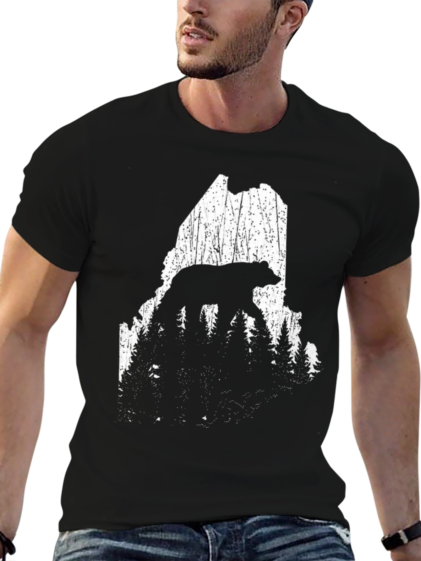 Maine Bear Forest Graphic Tee - Unisex T-Shirt