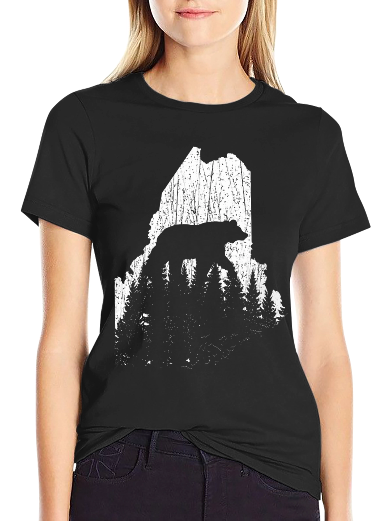 Maine Bear Forest Graphic Tee - Unisex T-Shirt