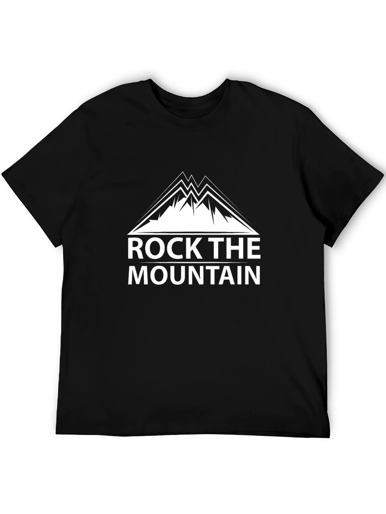 Rock the Mountain Black Graphic T-Shirt