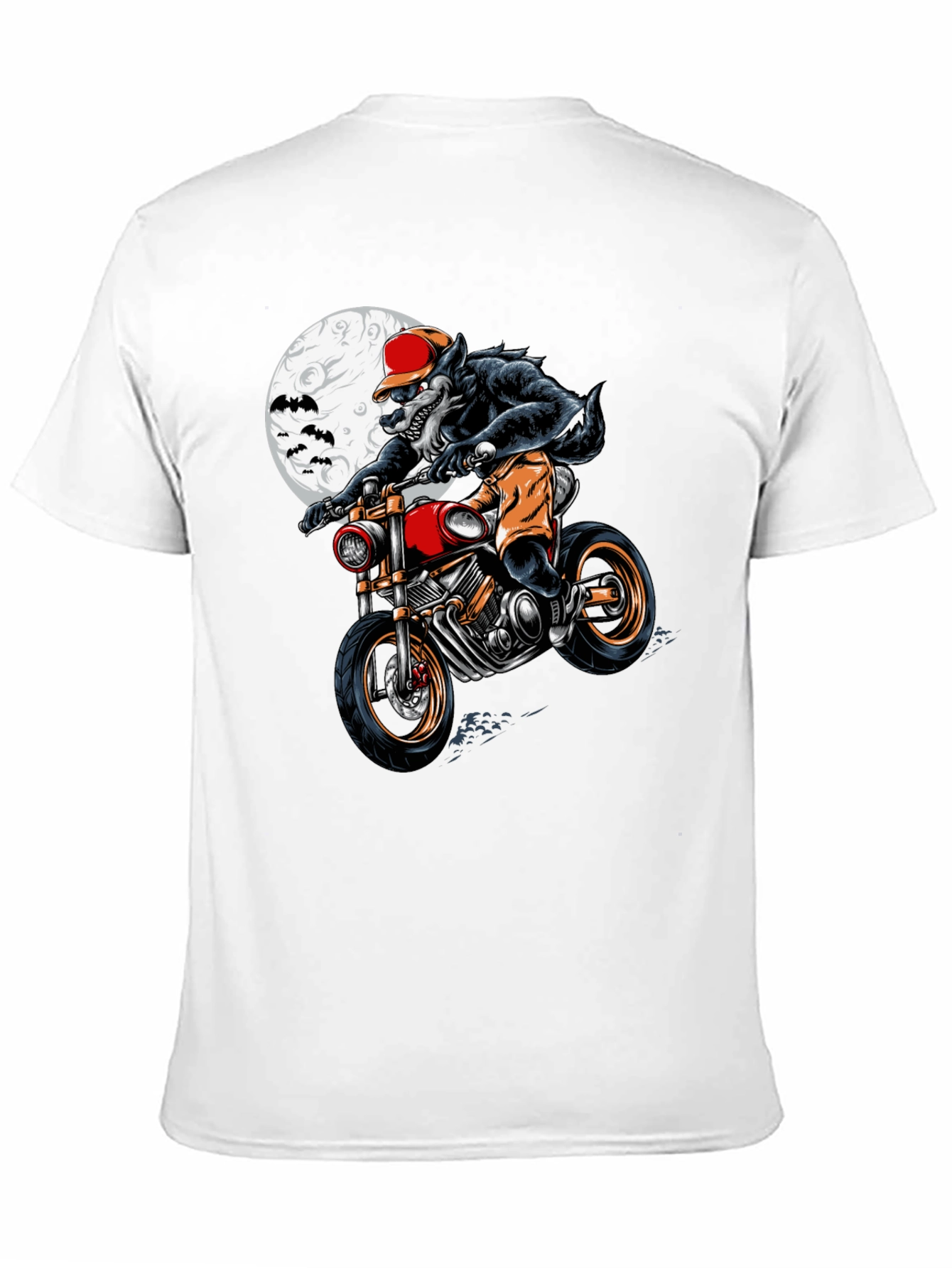 Werewolf Motorcycle Rider Graphic Tee