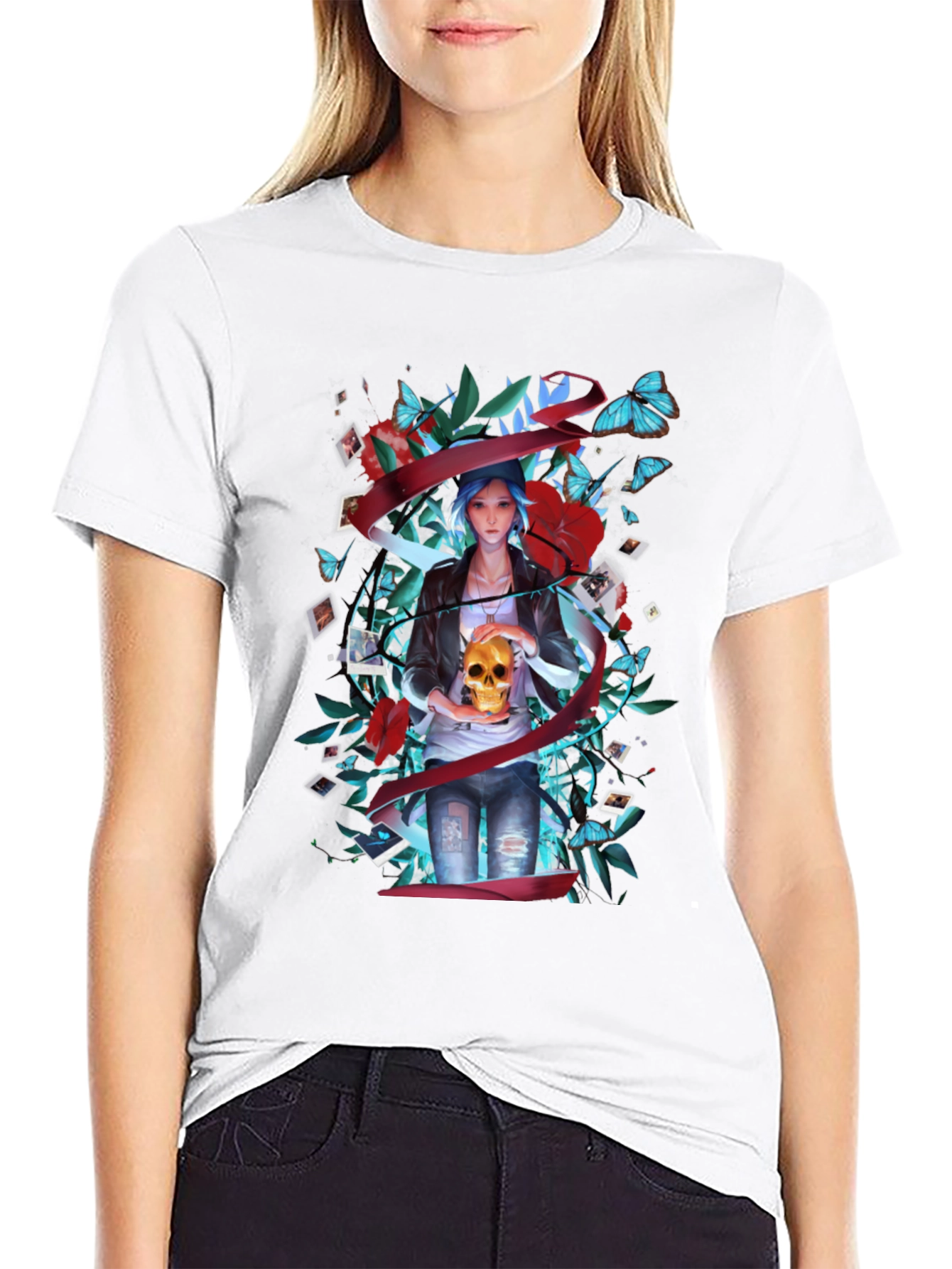 Life Is Strange Chloe T-Shirt - Skull Design