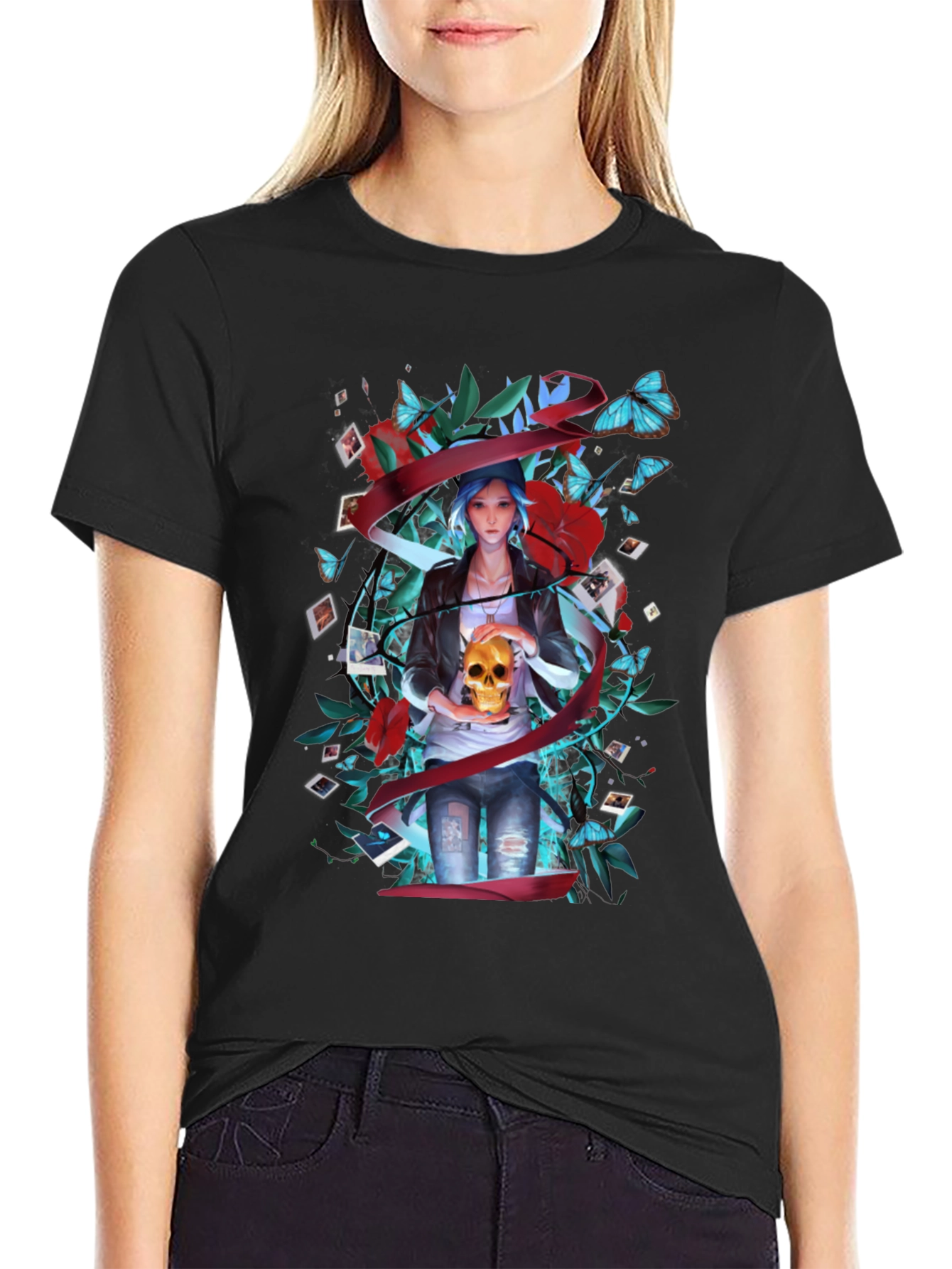 Life Is Strange Chloe T-Shirt - Skull Design
