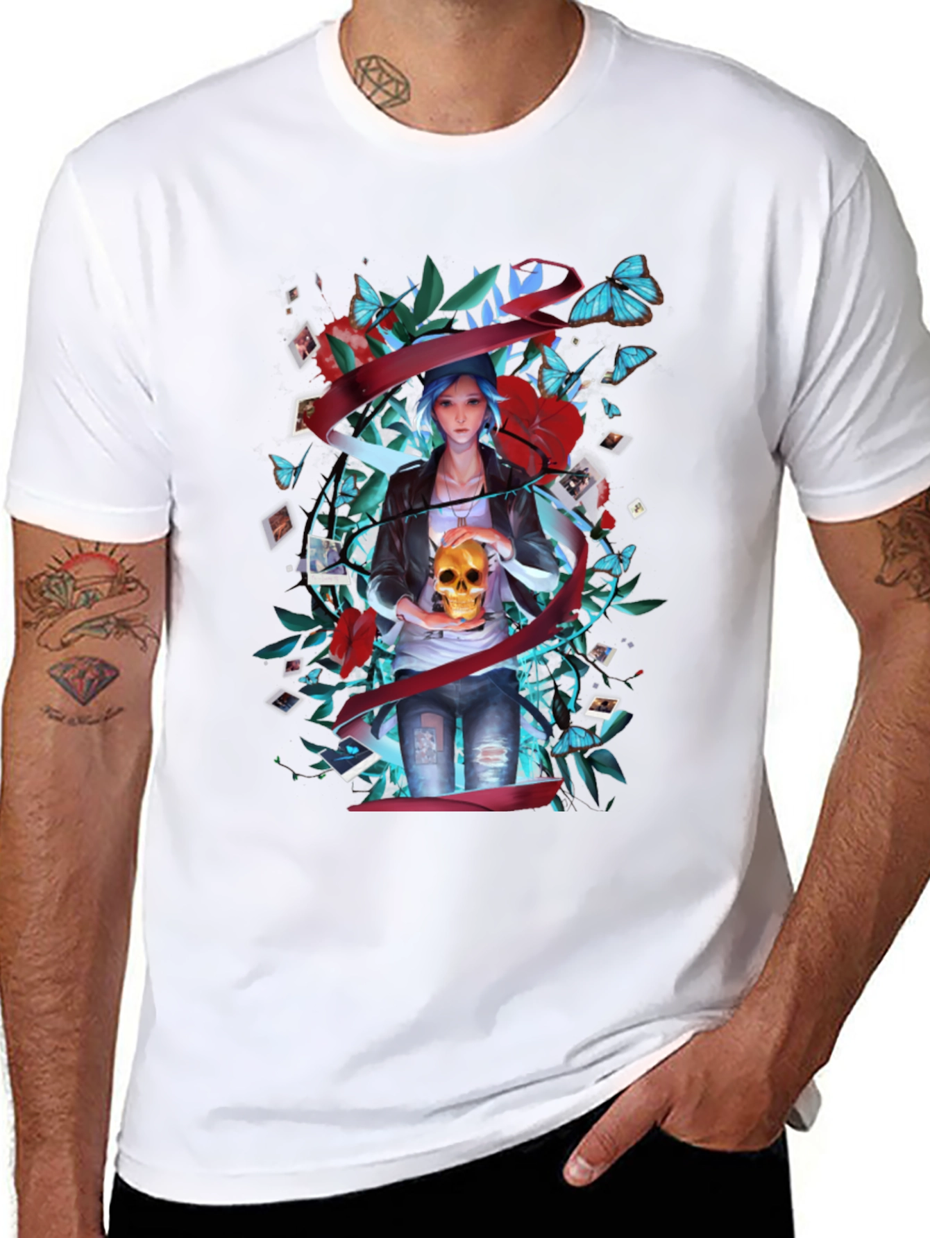 Life Is Strange Chloe T-Shirt - Skull Design