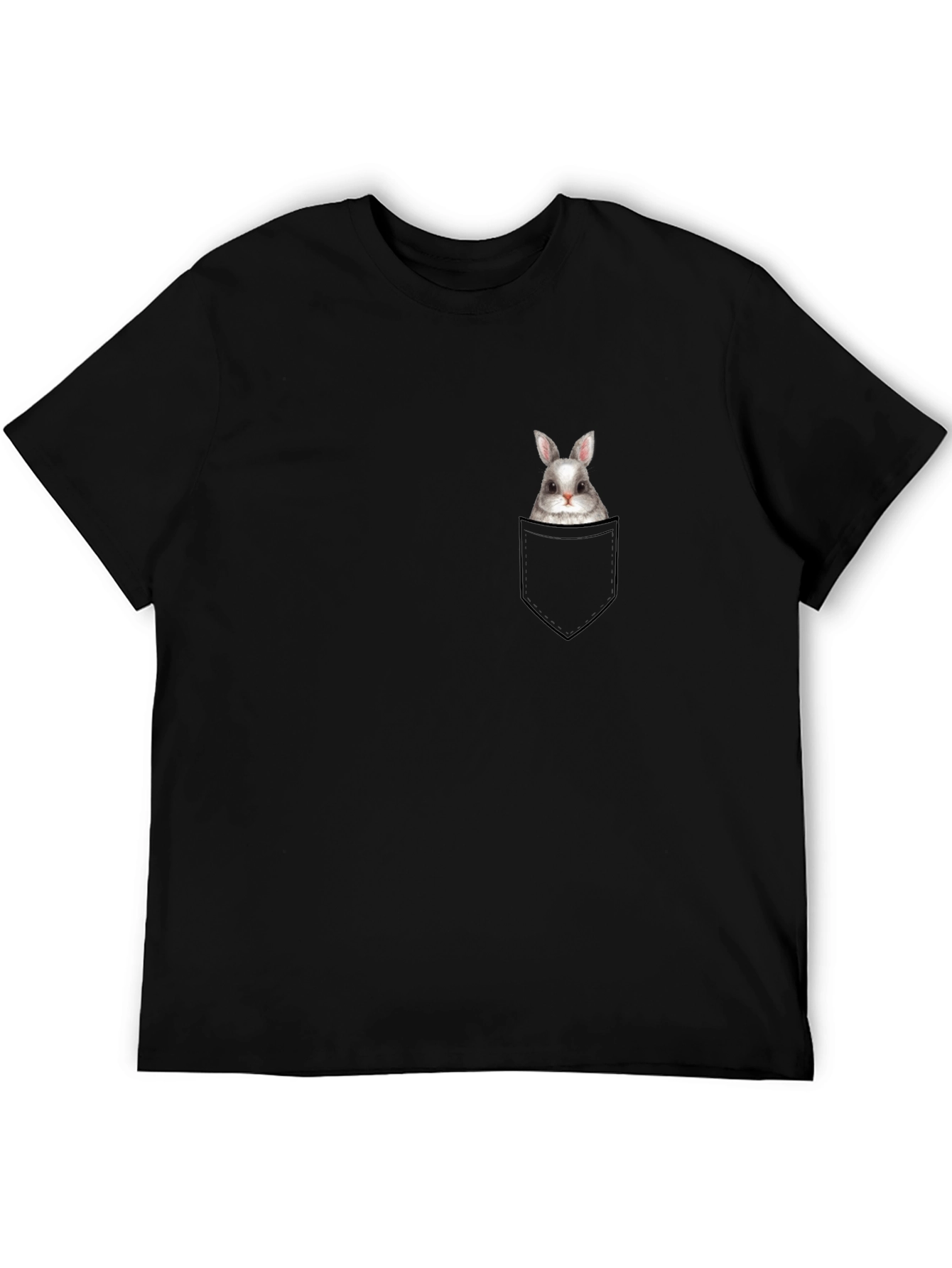 Bunny in Pocket Graphic Tee - Casual Style