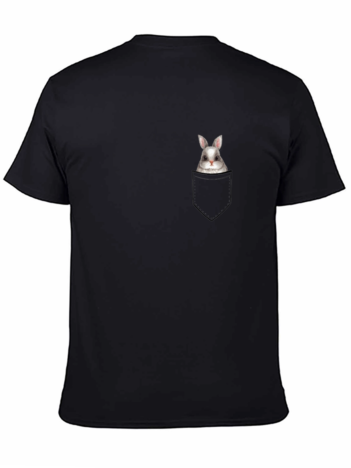Bunny in Pocket Graphic Tee - Casual Style