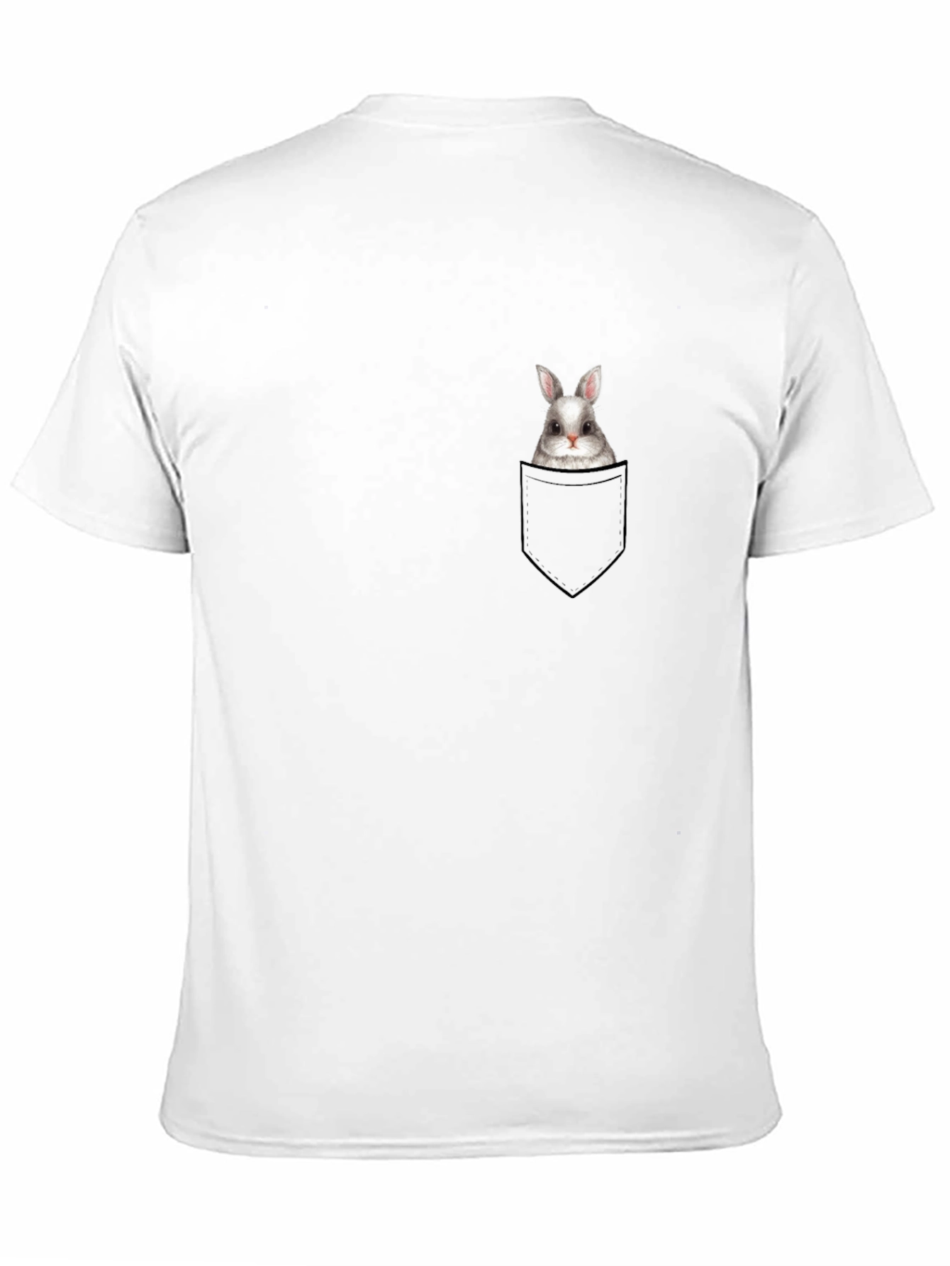 Bunny in Pocket Graphic Tee - Casual Style