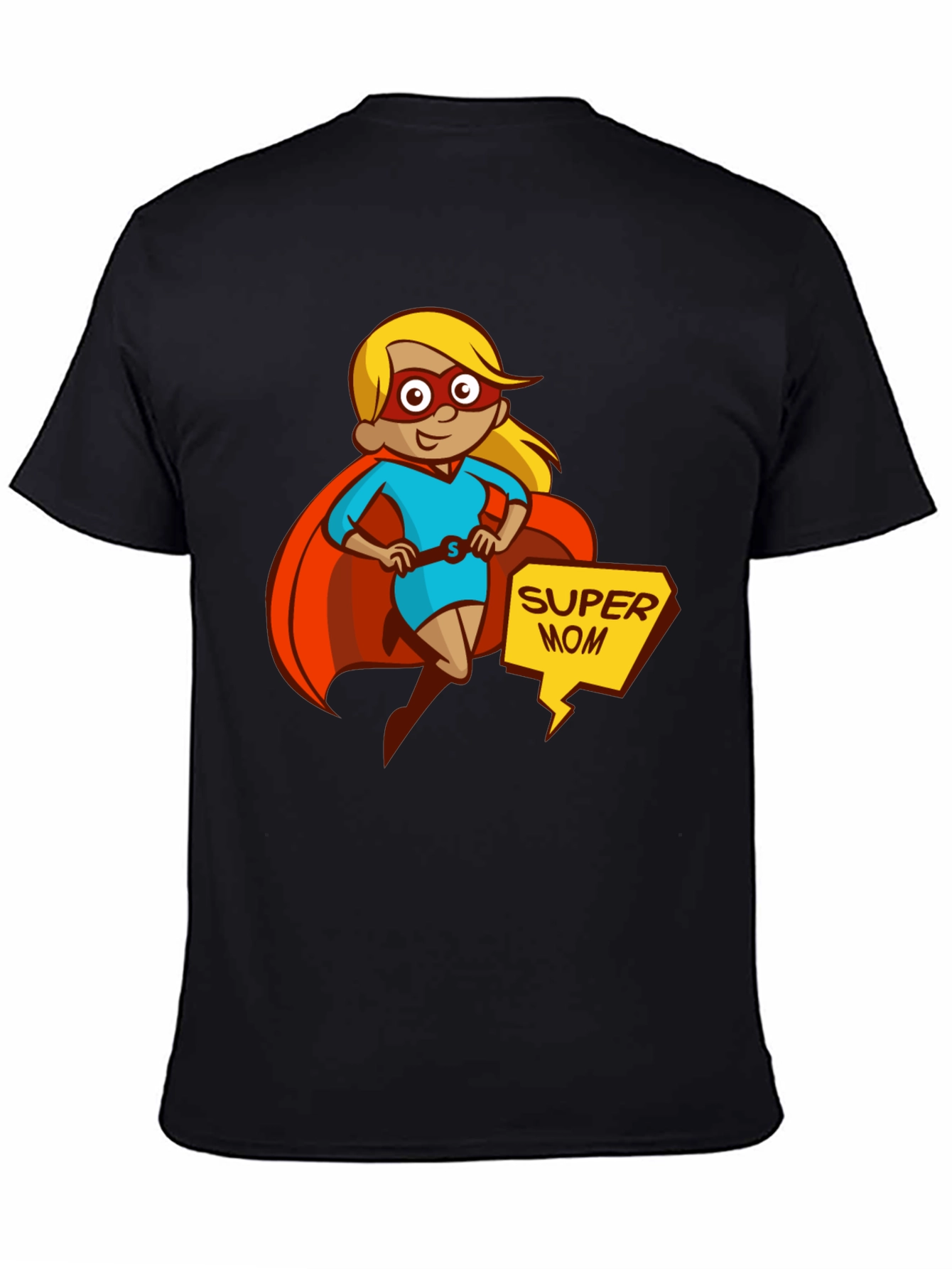 Super Mom T-Shirt - Cartoon Superhero Design