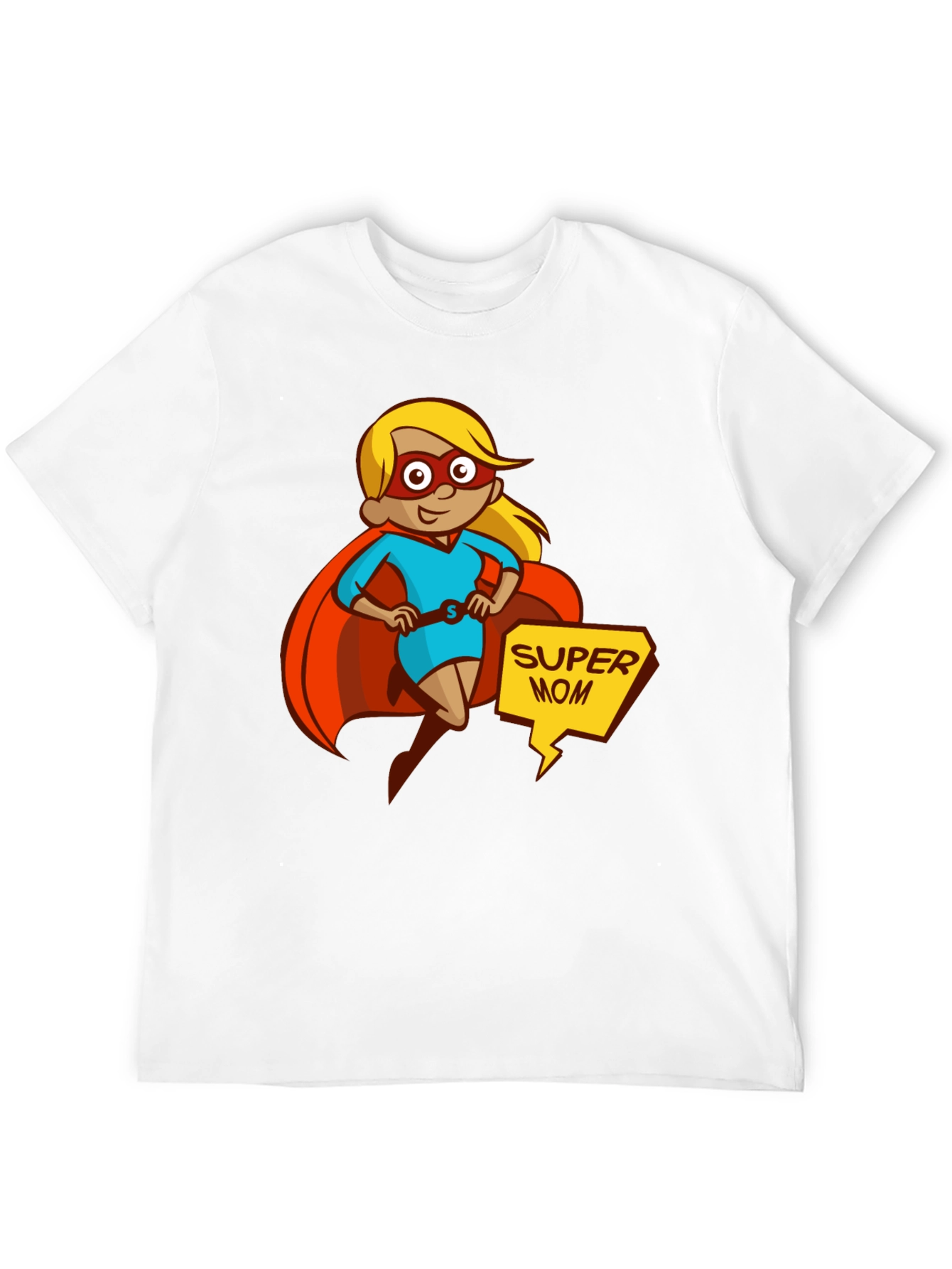 Super Mom T-Shirt - Cartoon Superhero Design