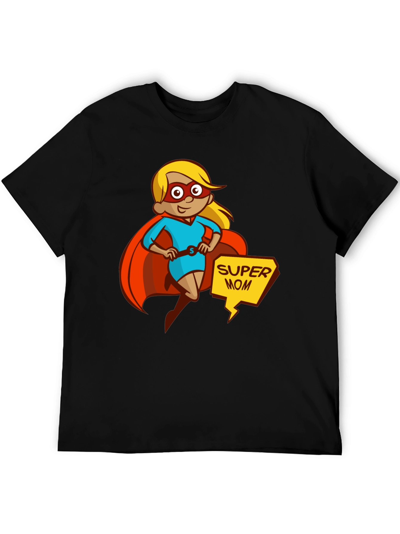 Super Mom T-Shirt - Cartoon Superhero Design