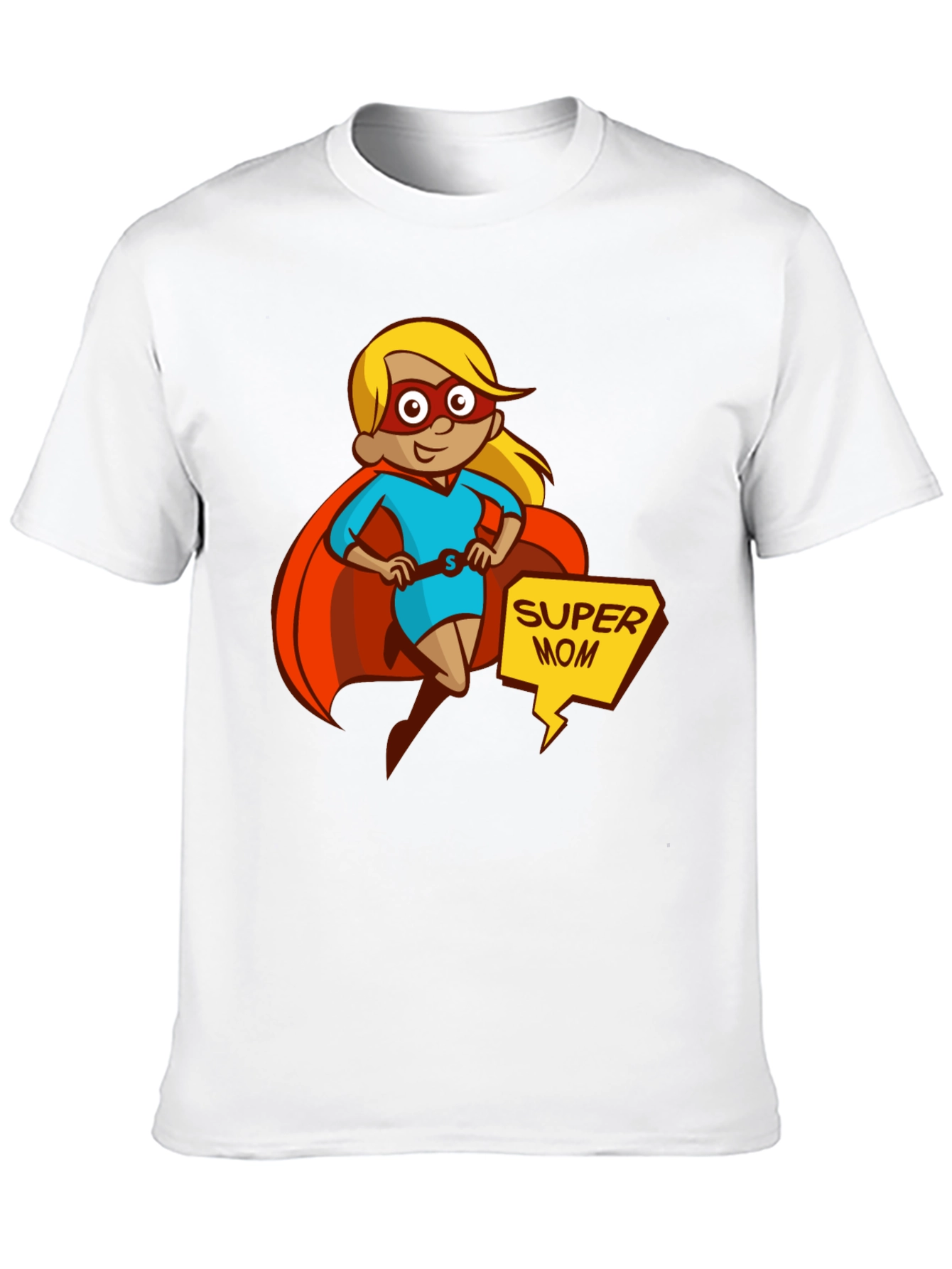 Super Mom T-Shirt - Cartoon Superhero Design