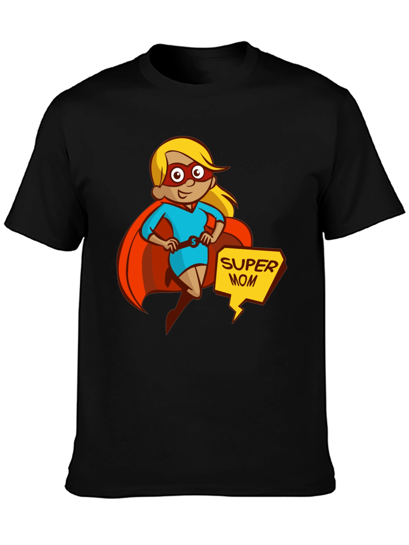 Super Mom T-Shirt - Cartoon Superhero Design