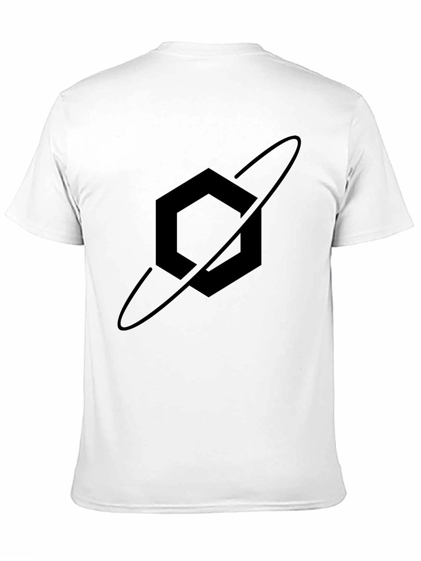 Geometric Orbit Black T-Shirt - Modern Graphic Tee
