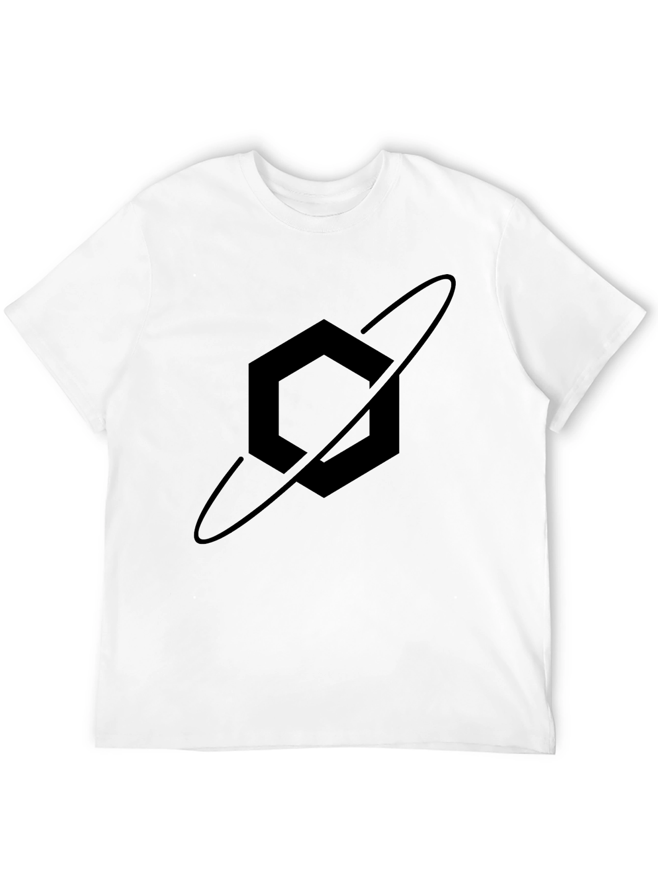 Geometric Orbit Black T-Shirt - Modern Graphic Tee
