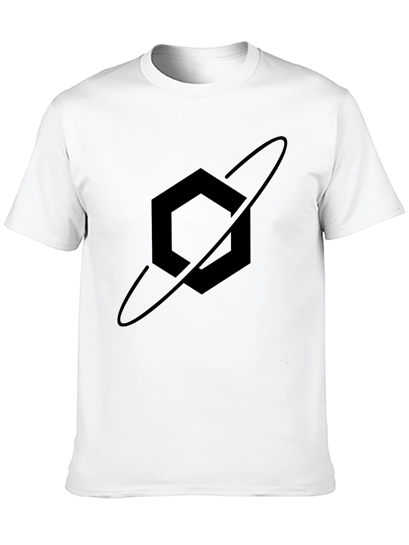 Geometric Orbit Black T-Shirt - Modern Graphic Tee