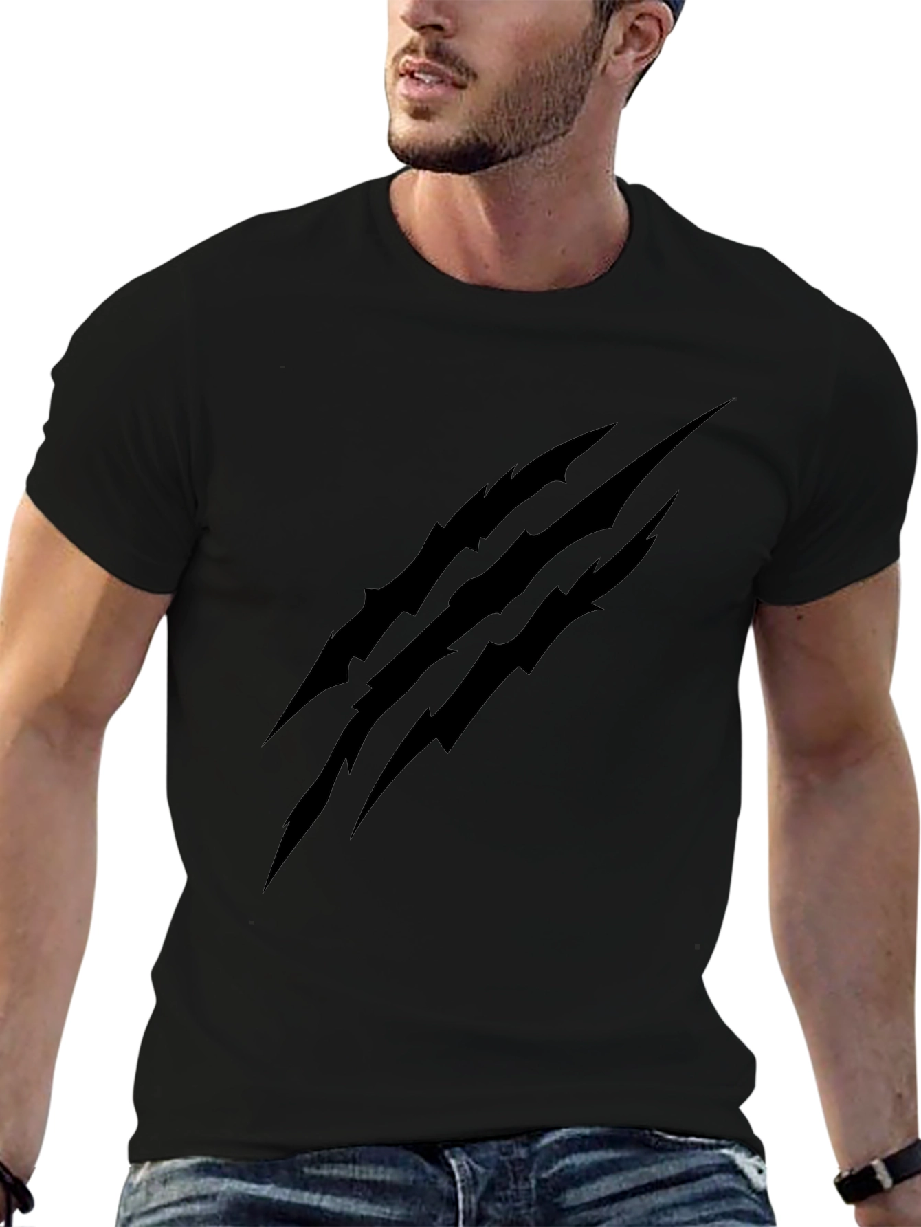 Mens Black Claw Graphic T-Shirt