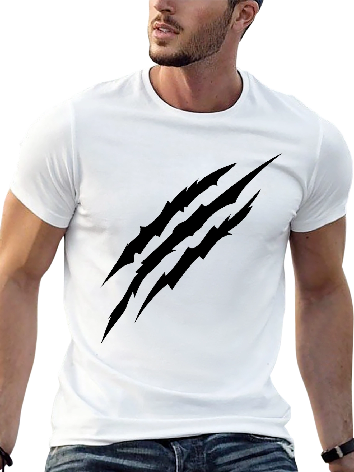Mens Black Claw Graphic T-Shirt