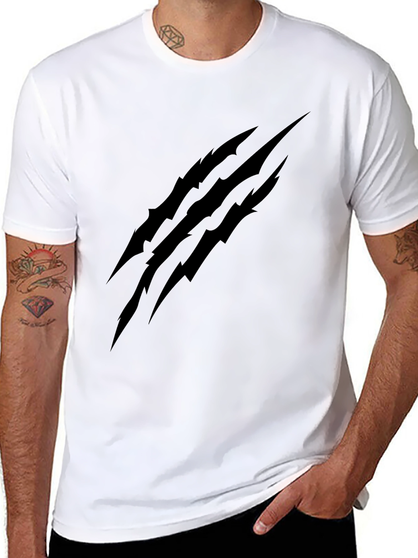 Mens Black Claw Graphic T-Shirt