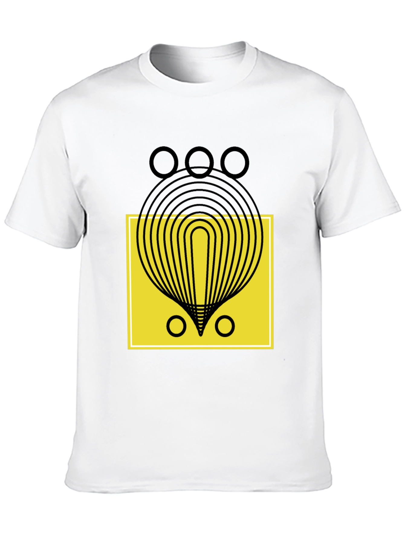Abstract Graphic Tee - Black Cotton Shirt