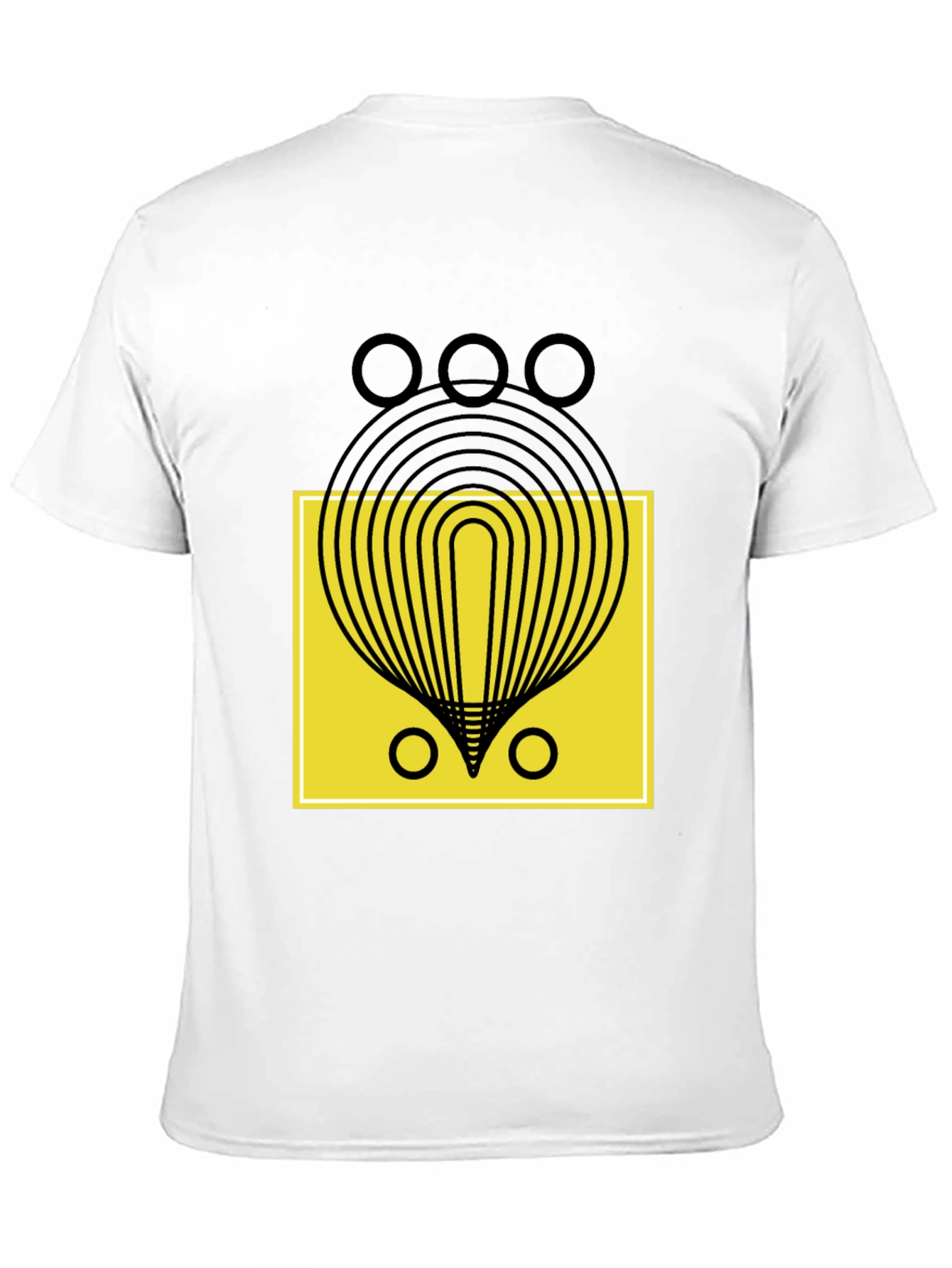 Abstract Graphic Tee - Black Cotton Shirt