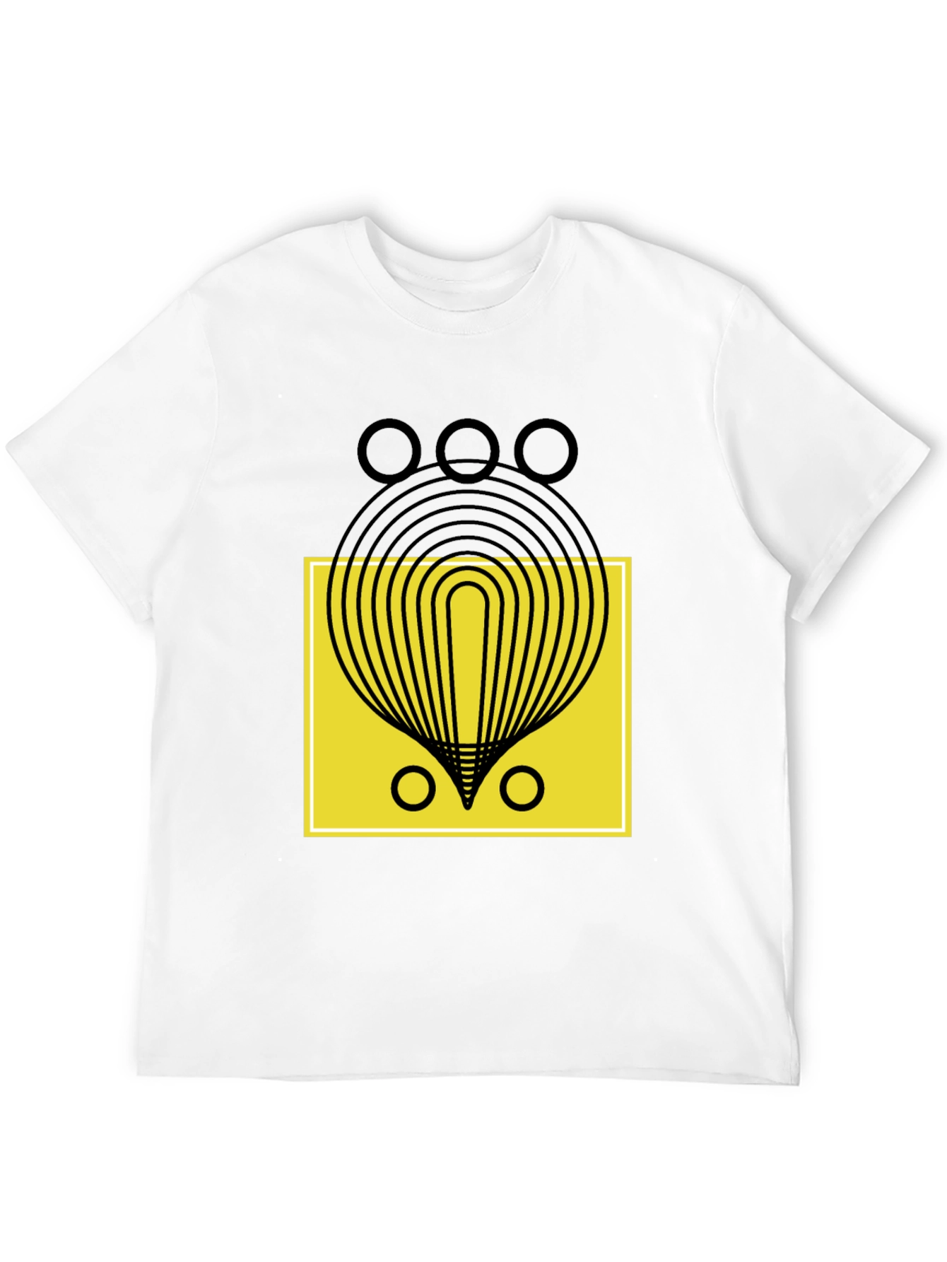 Abstract Graphic Tee - Black Cotton Shirt