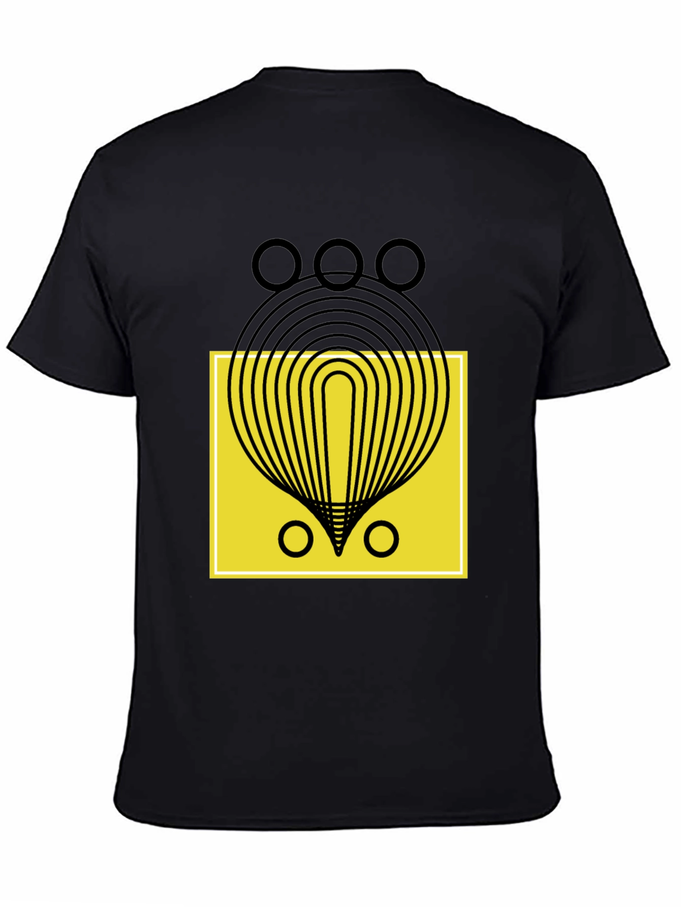 Abstract Graphic Tee - Black Cotton Shirt