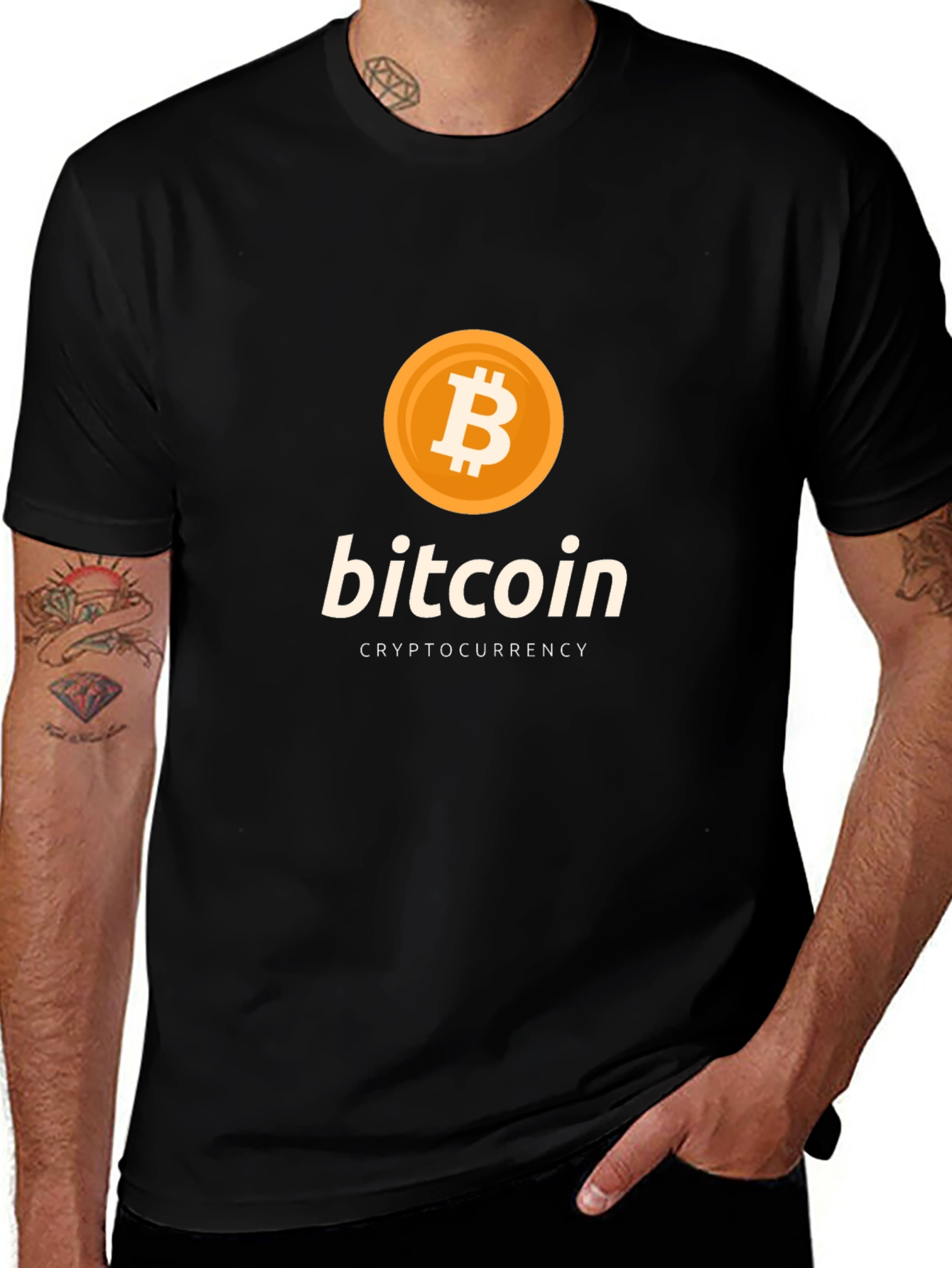 Bitcoin Cryptocurrency Graphic T-Shirt