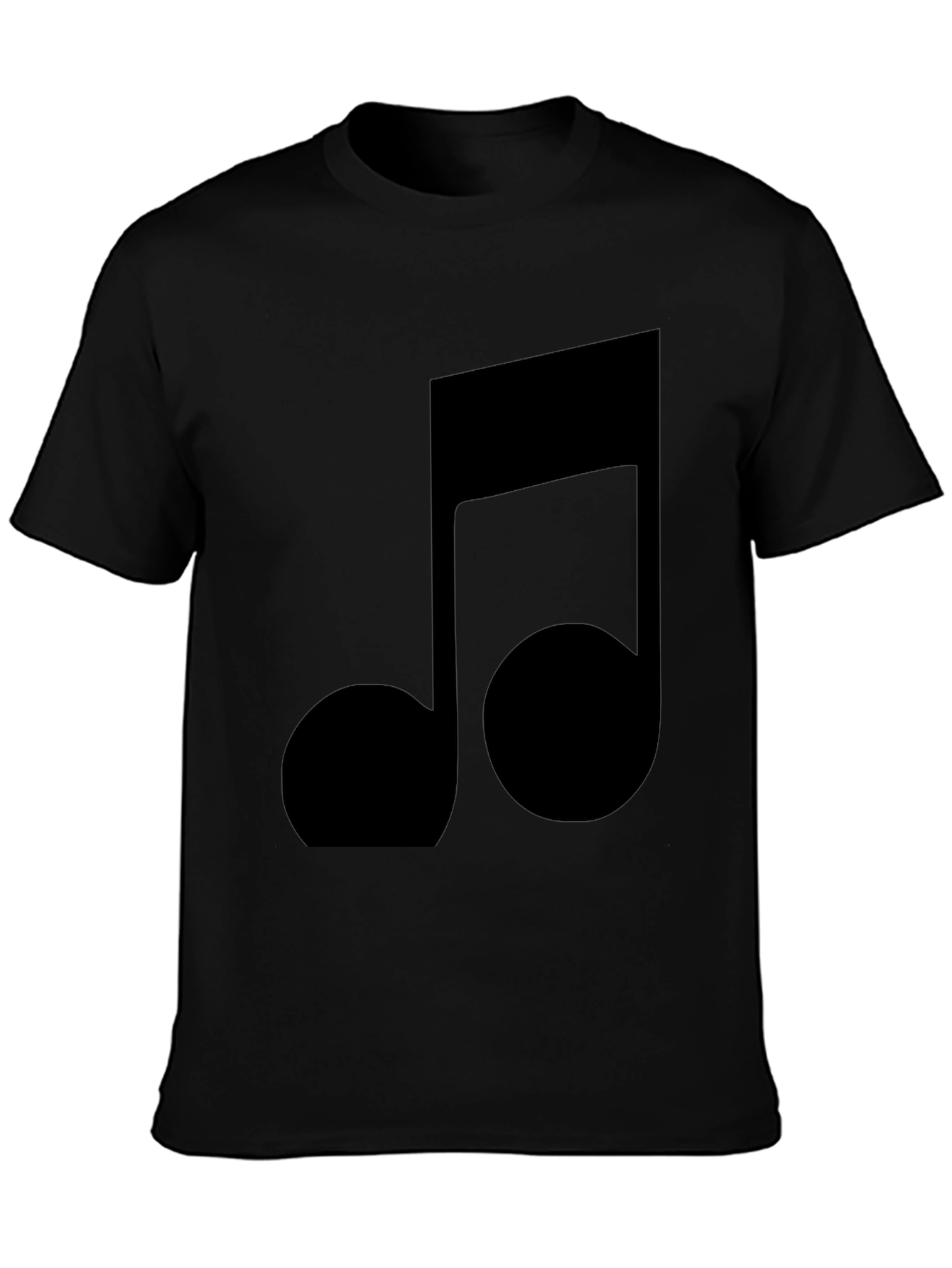 Music Note Graphic Tee - Black T-Shirt