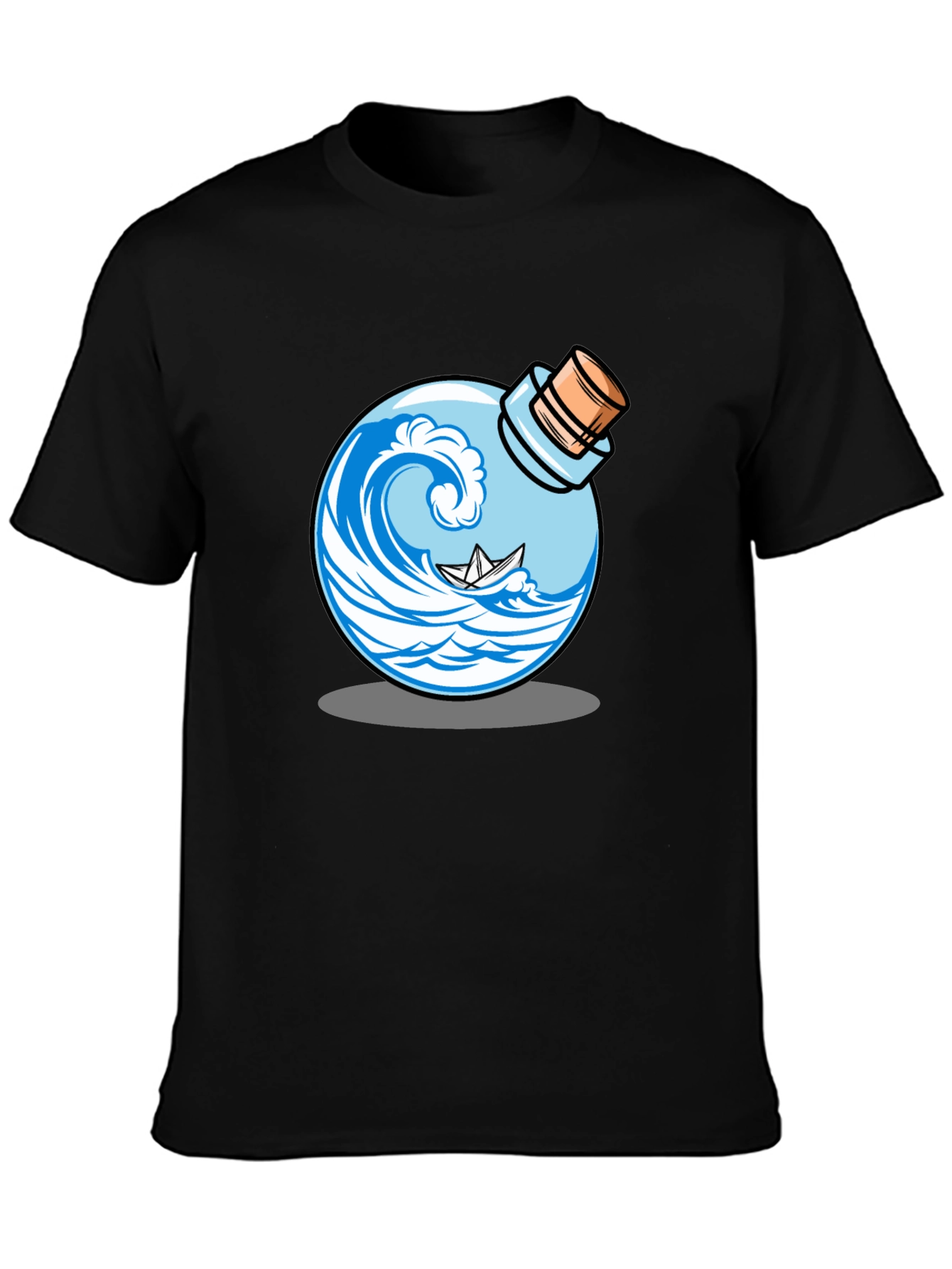 Wave in a Bottle Graphic T-Shirt