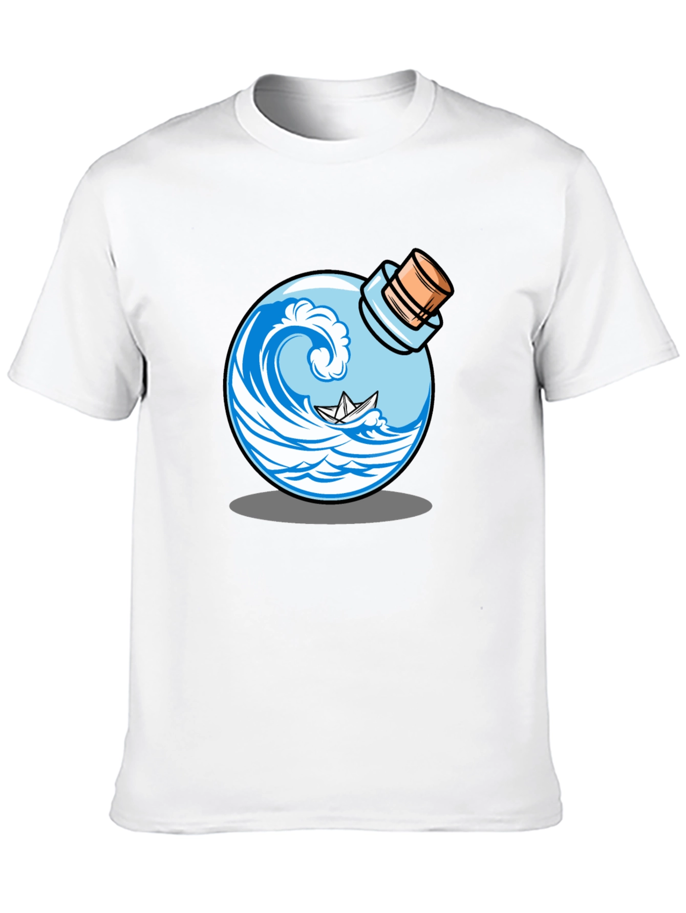 Wave in a Bottle Graphic T-Shirt