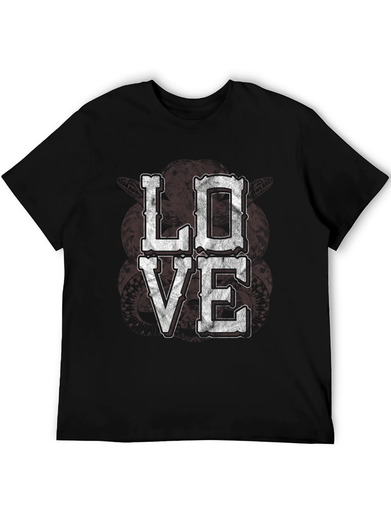 LOVE Graphic Print Tee - Distressed Look