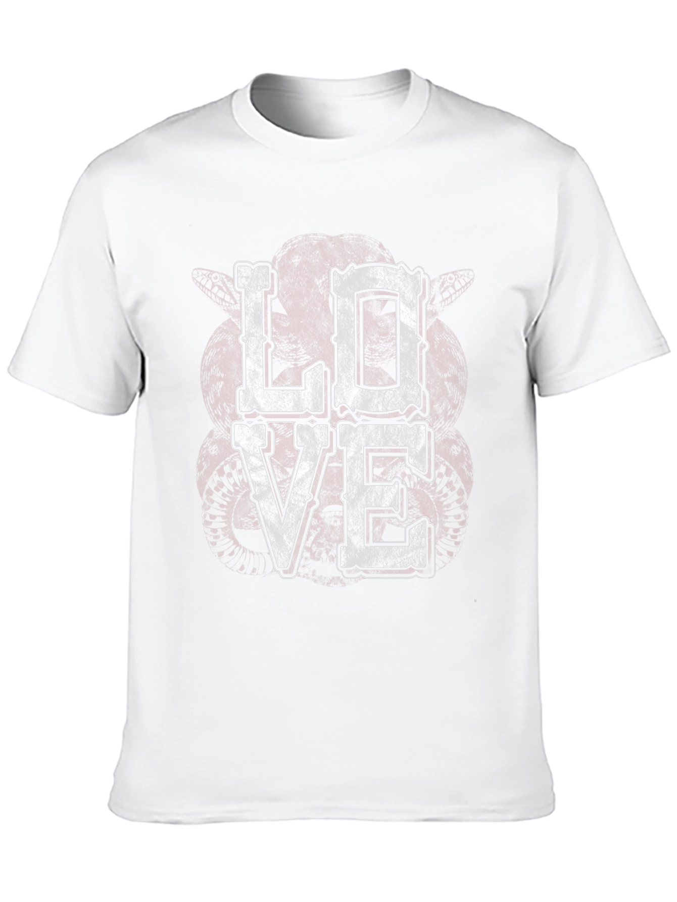 LOVE Graphic Print Tee - Distressed Look