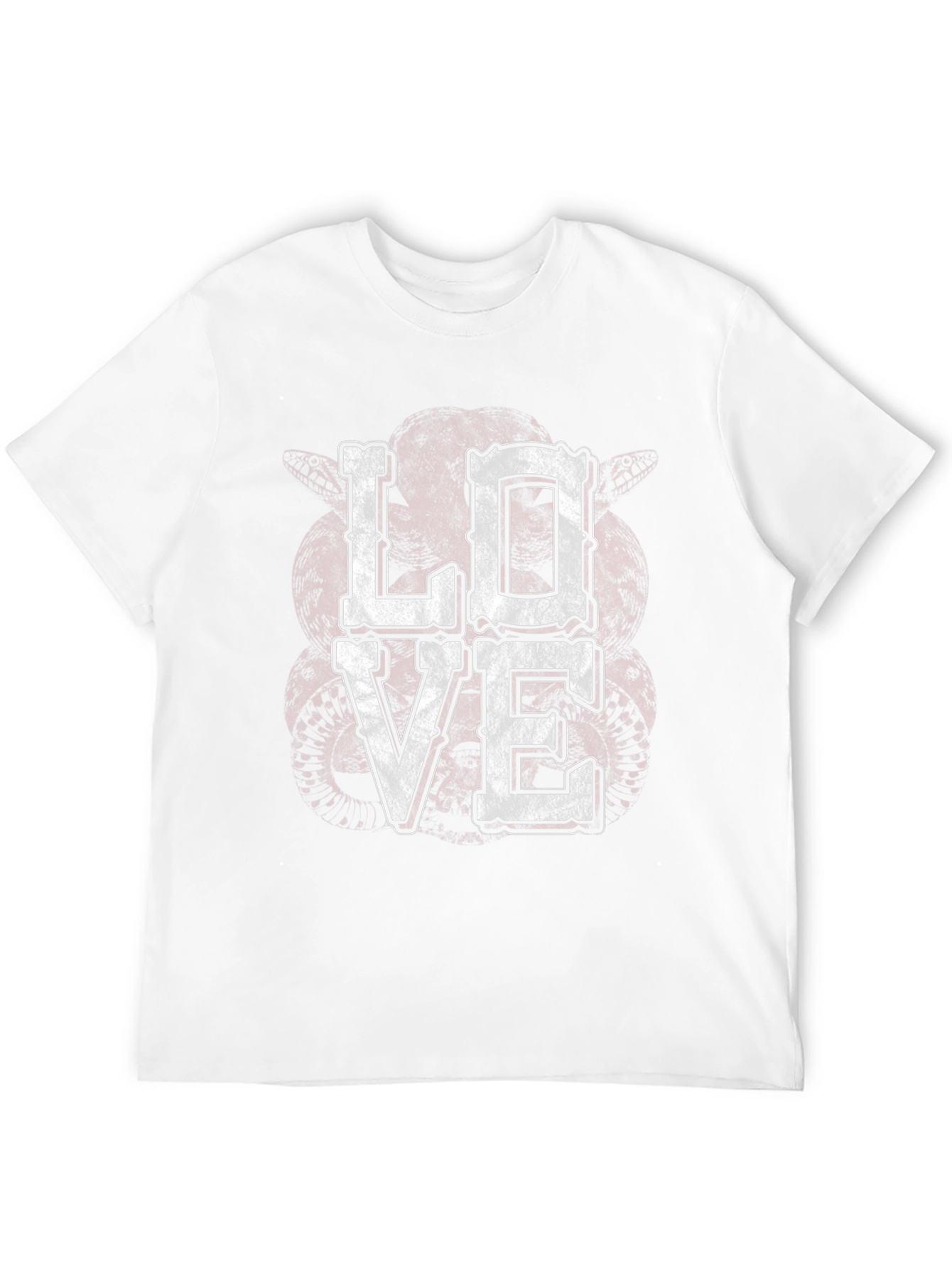 LOVE Graphic Print Tee - Distressed Look