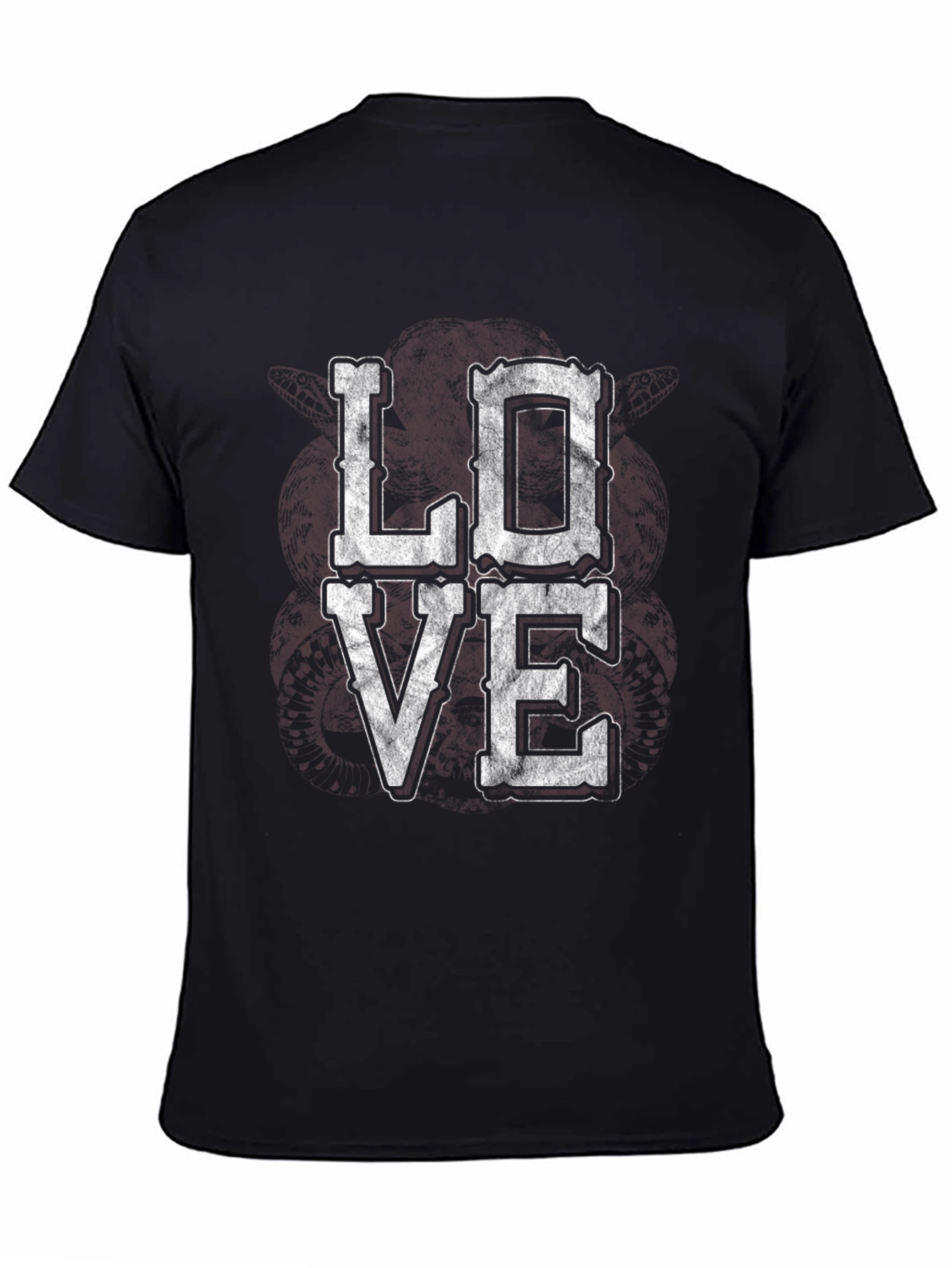 LOVE Graphic Print Tee - Distressed Look