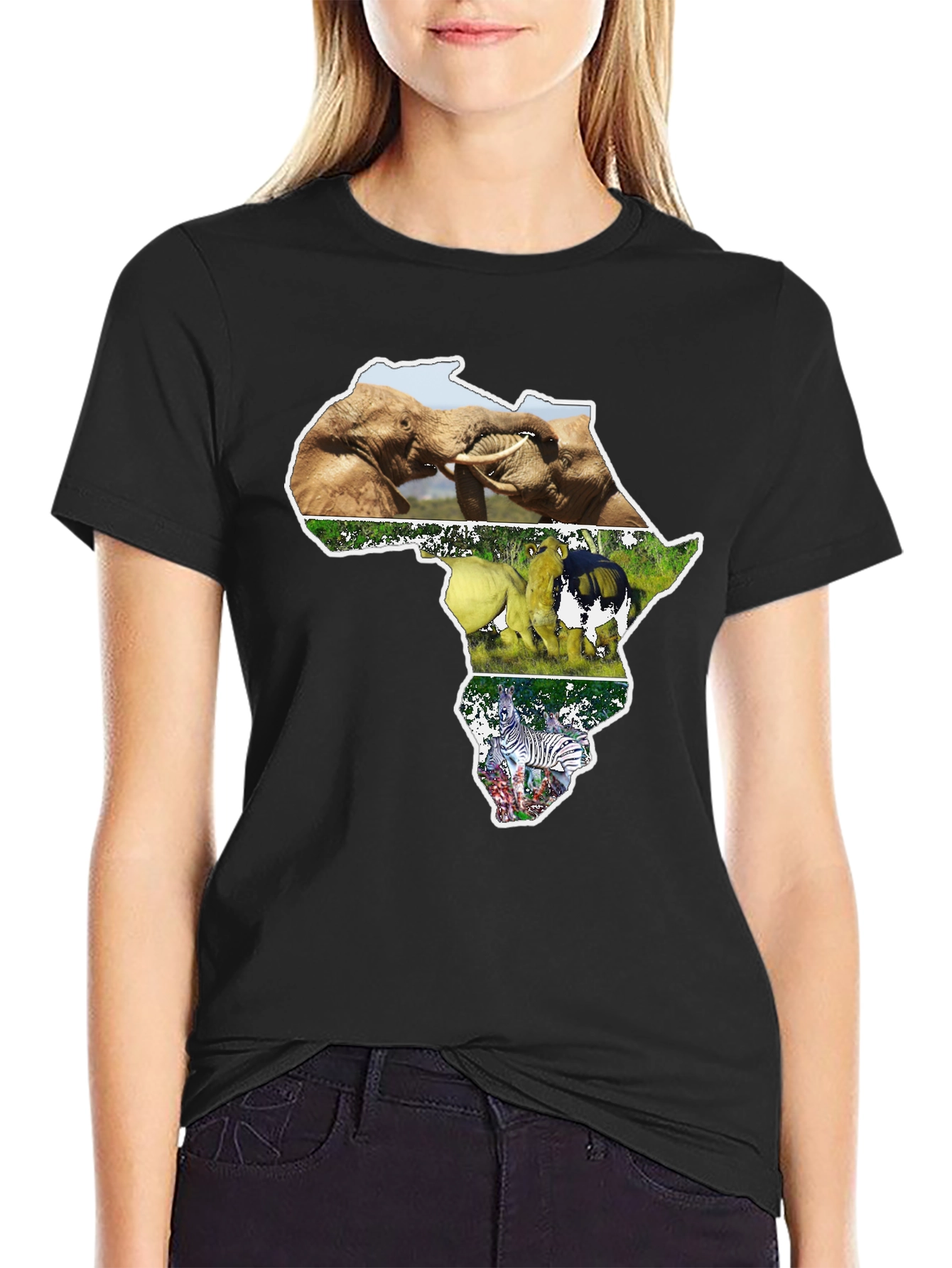 African Wildlife T-Shirt - Continent Design
