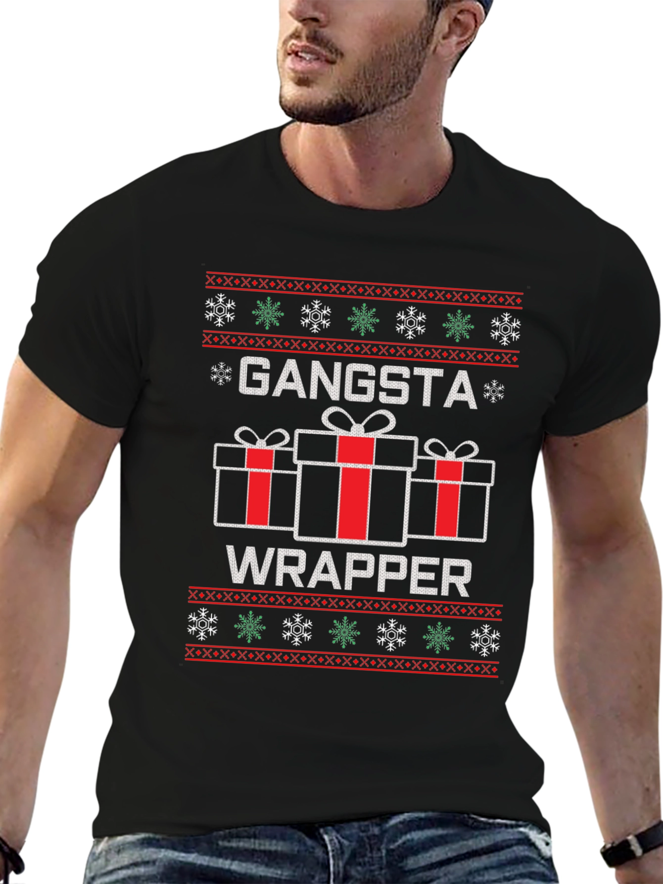 Gangsta Wrapper Christmas Graphic Tee